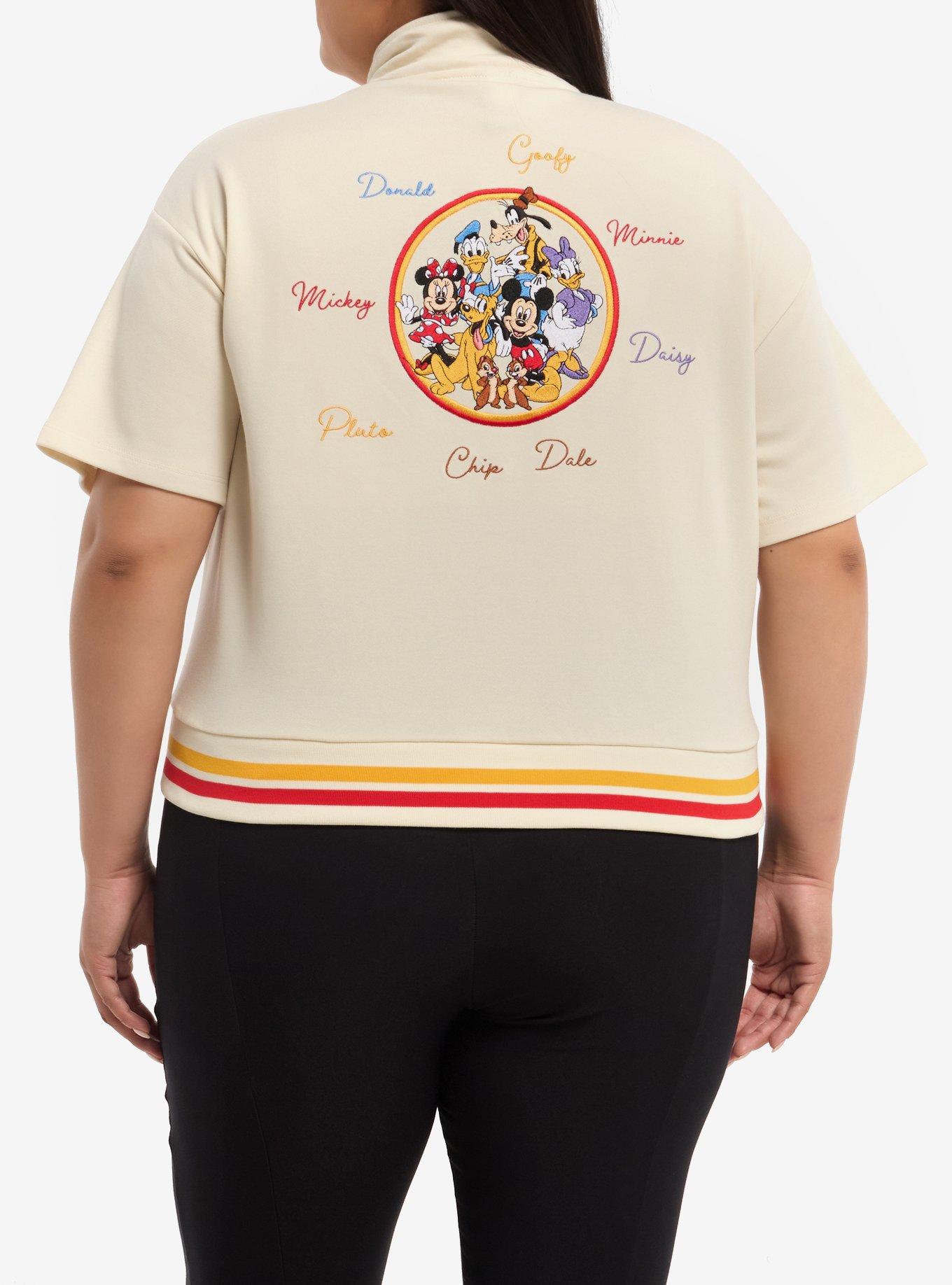 Her Universe Disney Mickey & Friends Short Sleeve Plus Size Quarter-Zip Crewneck Her Universe Exclusive, , hi-res