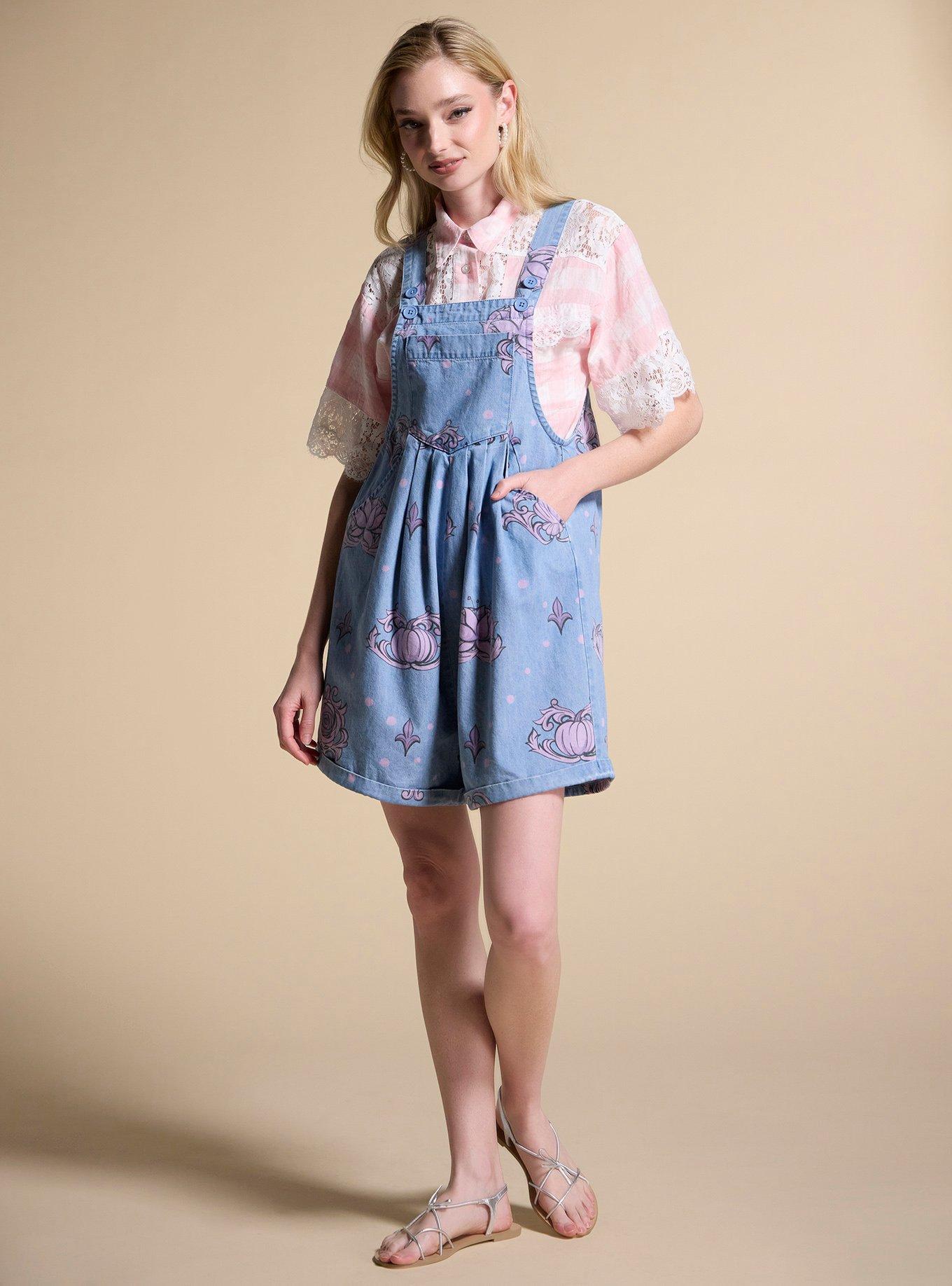 Her Universe Disney Princess Icons Allover Print Short Overalls Her Universe Exclusive, , hi-res