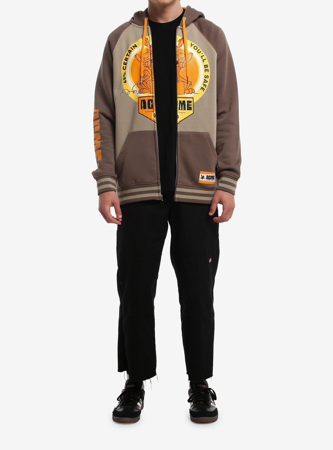 Looney Tunes Wile E. Coyote Color-Block Hoodie, BROWN, alternate - view 3