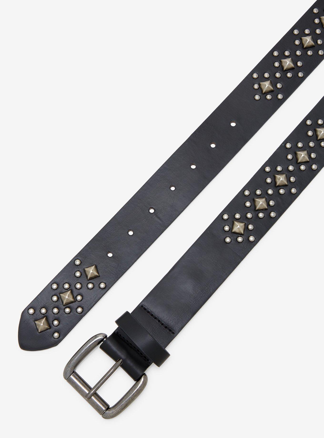 Black Pyramid Stud Belt, , hi-res