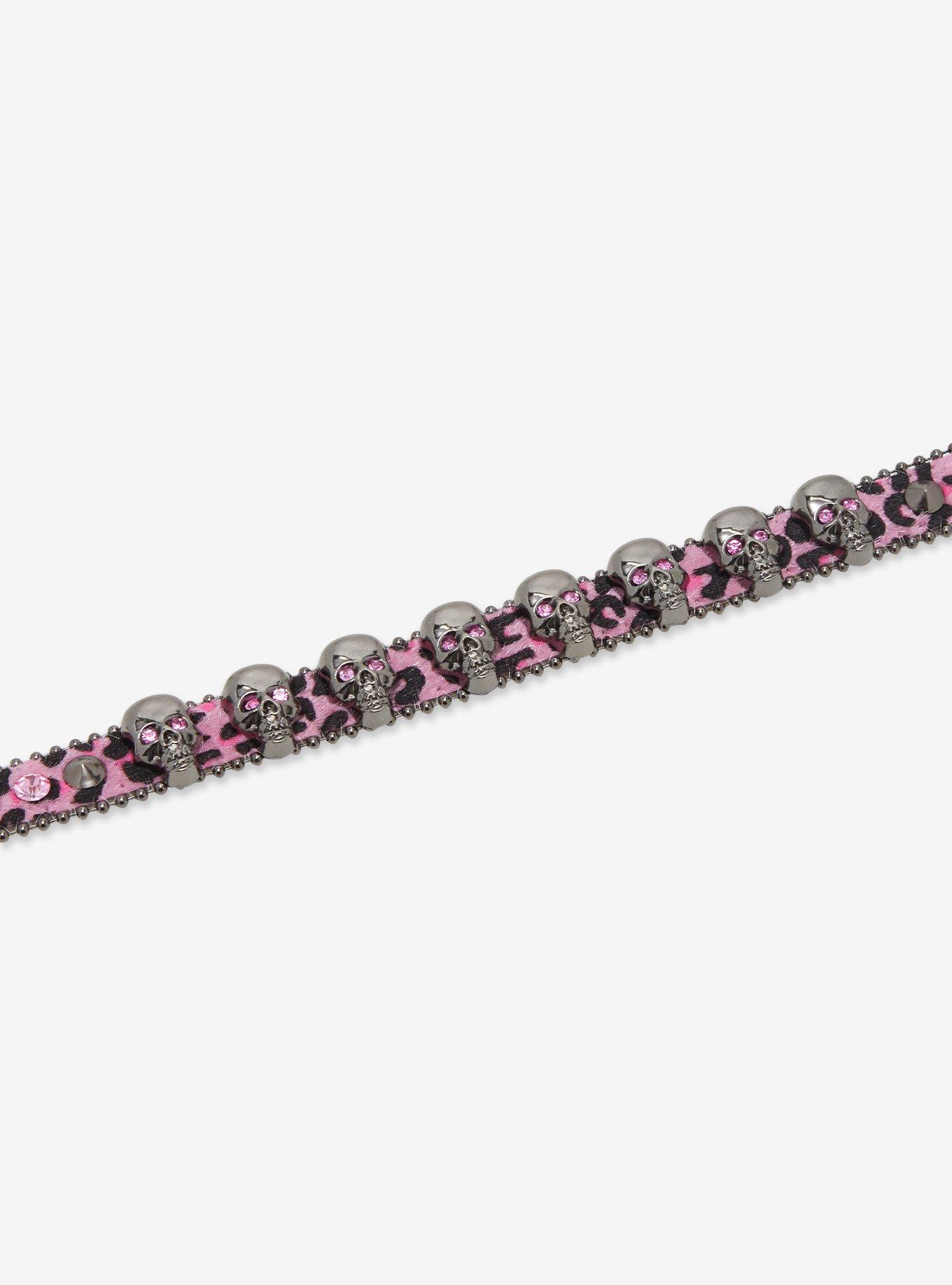 Pink Leopard Skull Bling Belt, MULTI, alternate - view 3