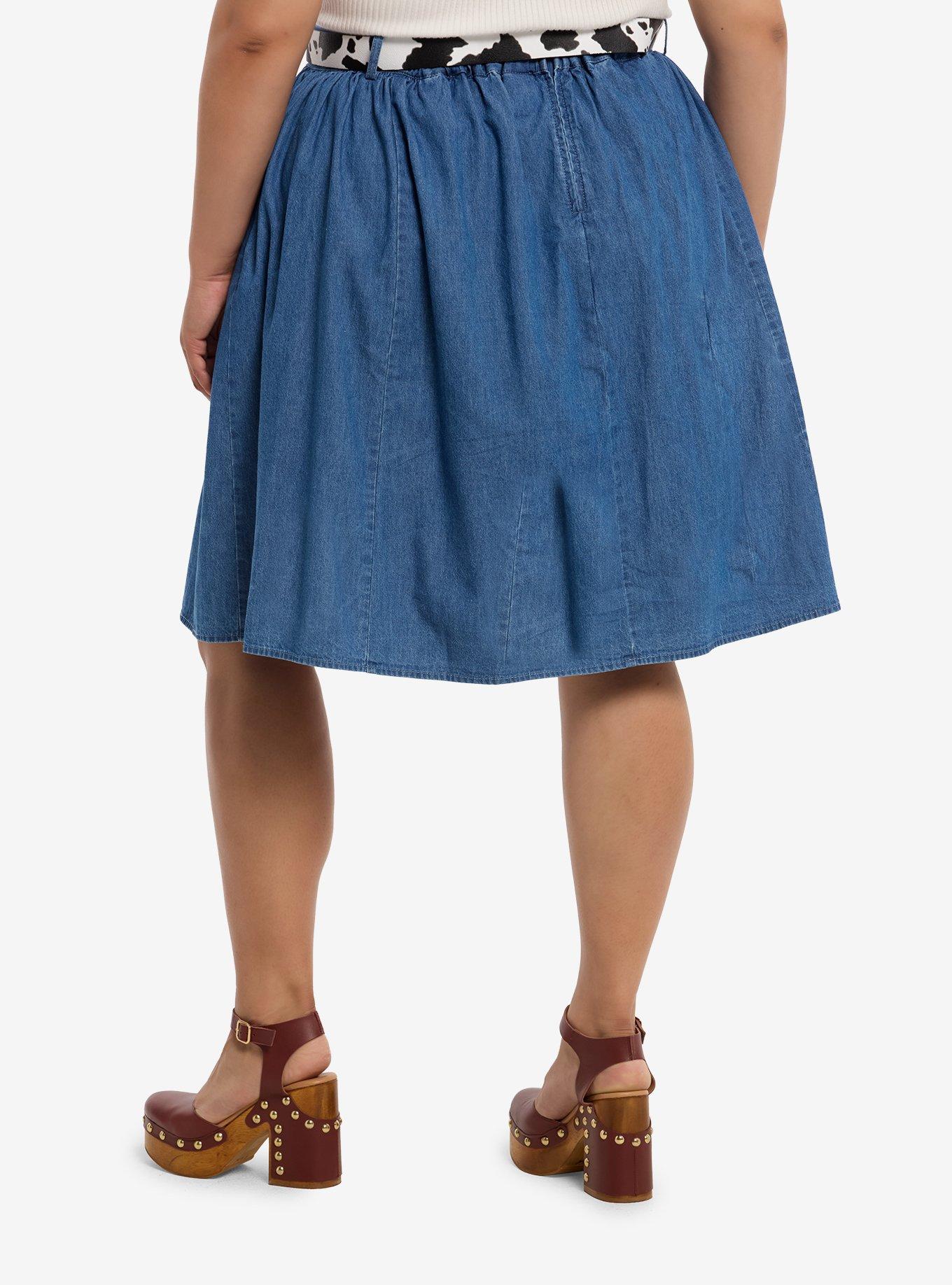 Her Universe Disney Pixar Toy Story Jessie & Bullseye Denim Plus Size Skirt Her Universe Exclusive, , hi-res