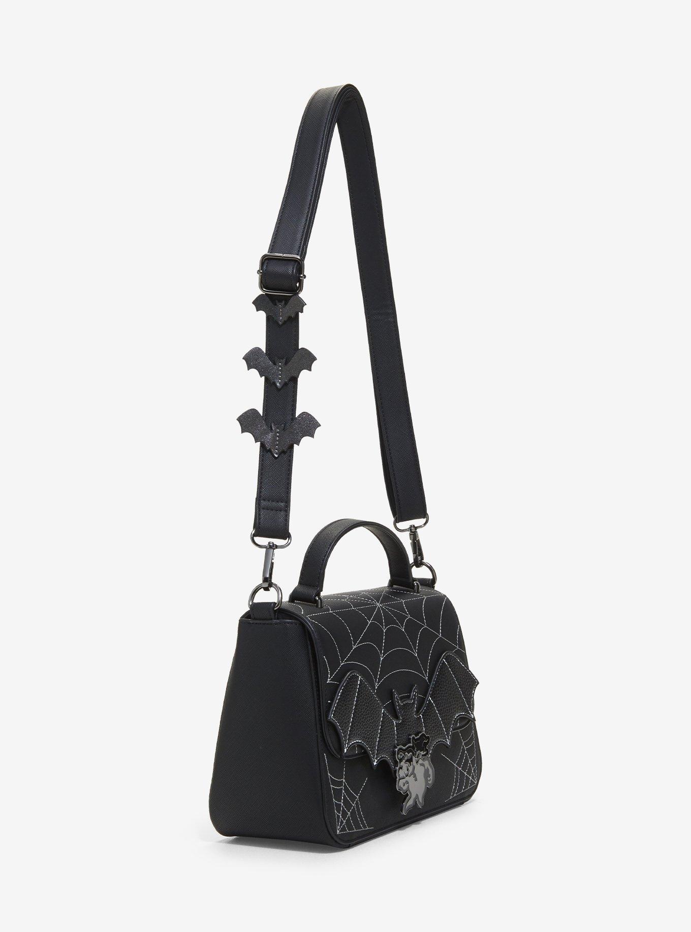 Loungefly Disney Halloween Bats & Spiderwebs Crossbody Bag, , alternate - view 3