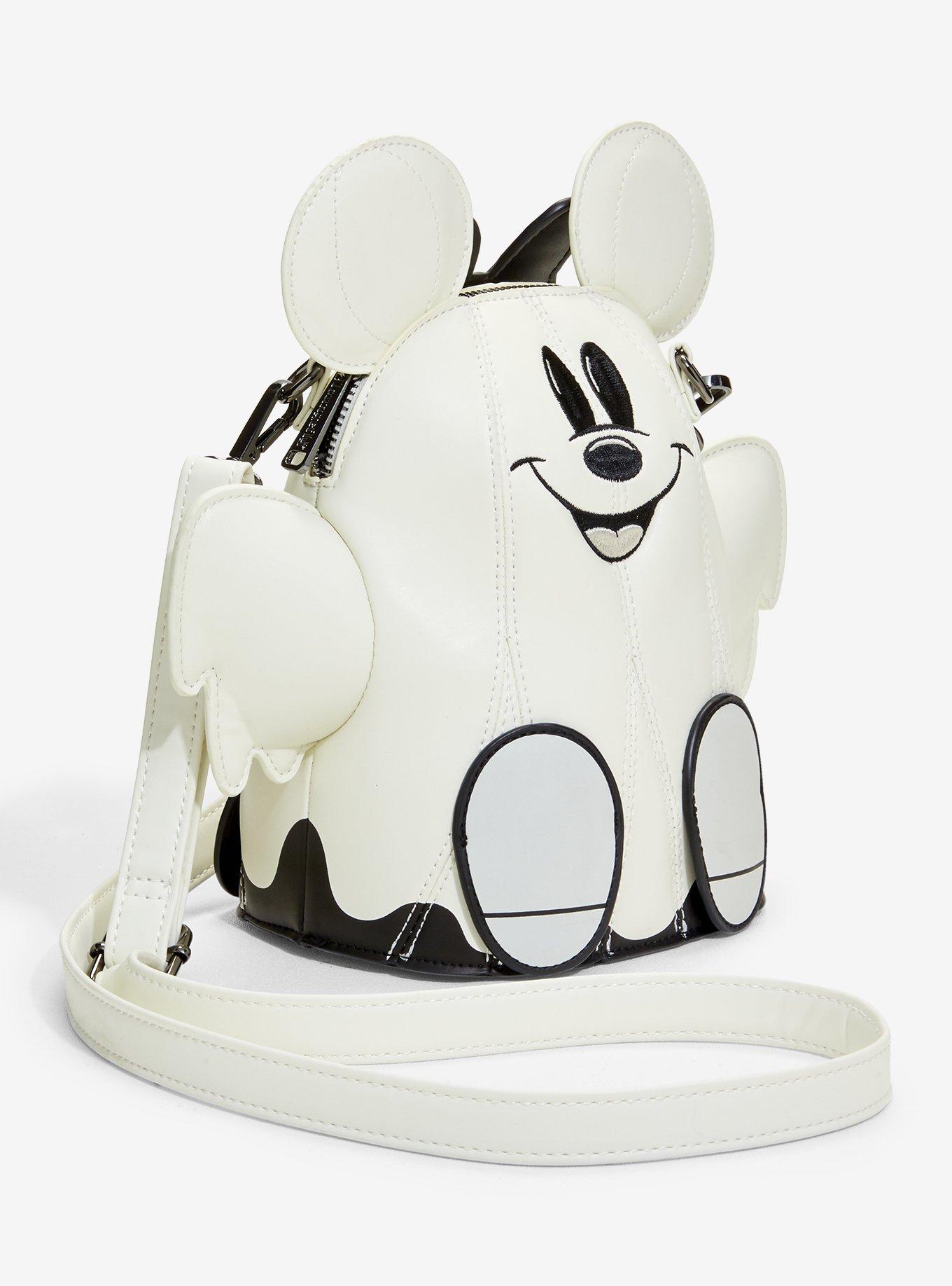 Loungefly Disney Mickey Mouse & Minnie Mouse Ghost Glow-In-The-Dark Crossbody Bag, , alternate - view 3