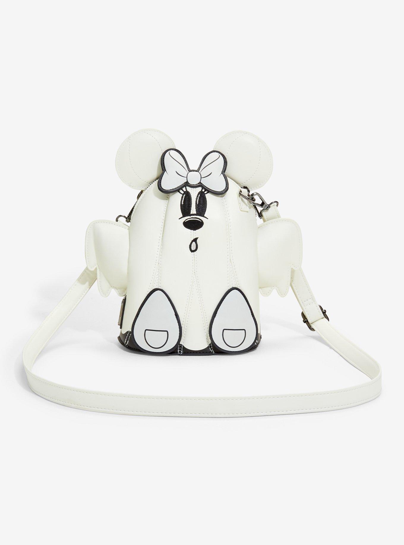 Loungefly Disney Mickey Mouse & Minnie Mouse Ghost Glow-In-The-Dark Crossbody Bag, , alternate - view 4