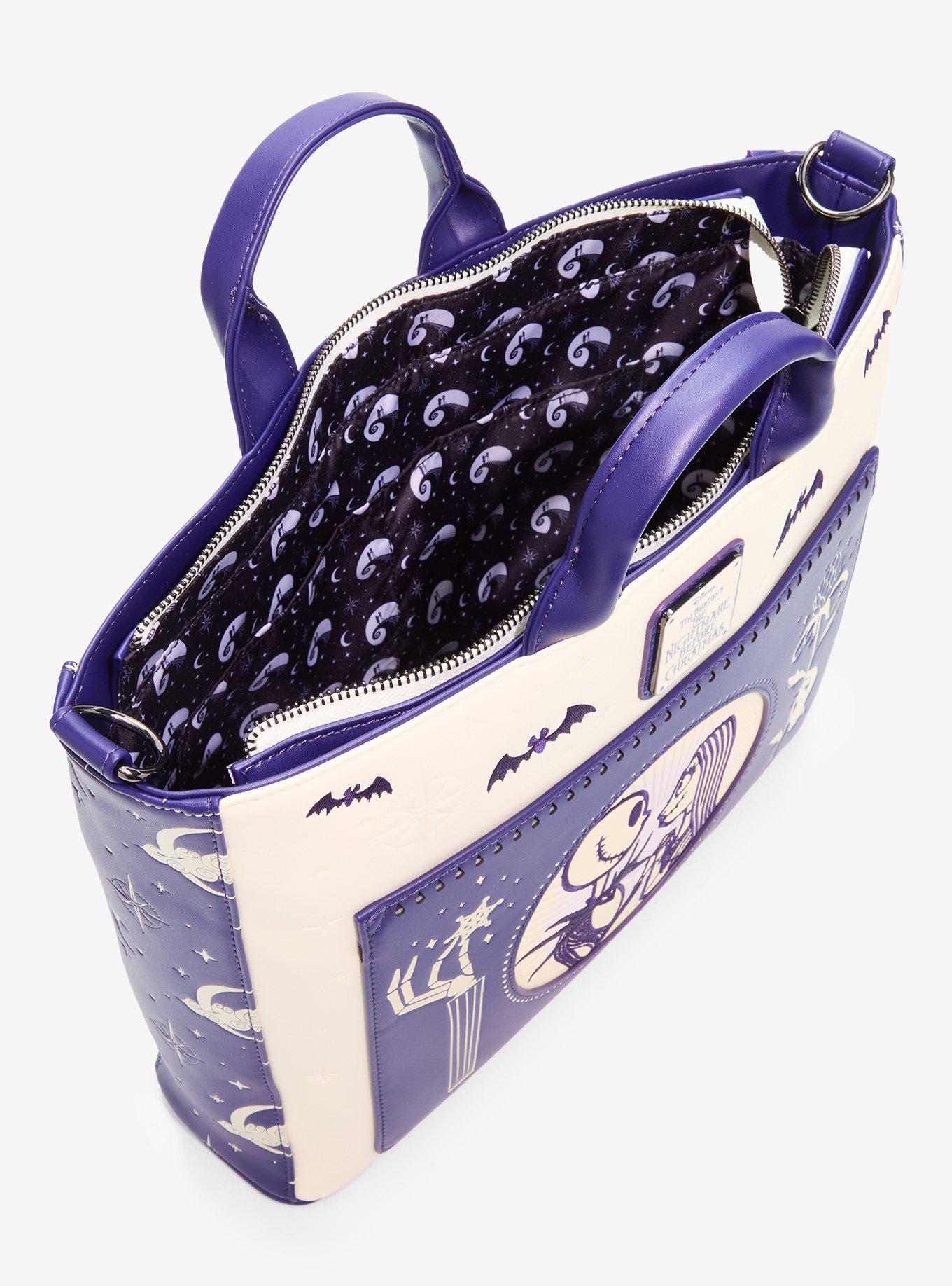 Loungefly The Nightmare Before Christmas Night Sky Convertible Tote Bag, , alternate - view 4