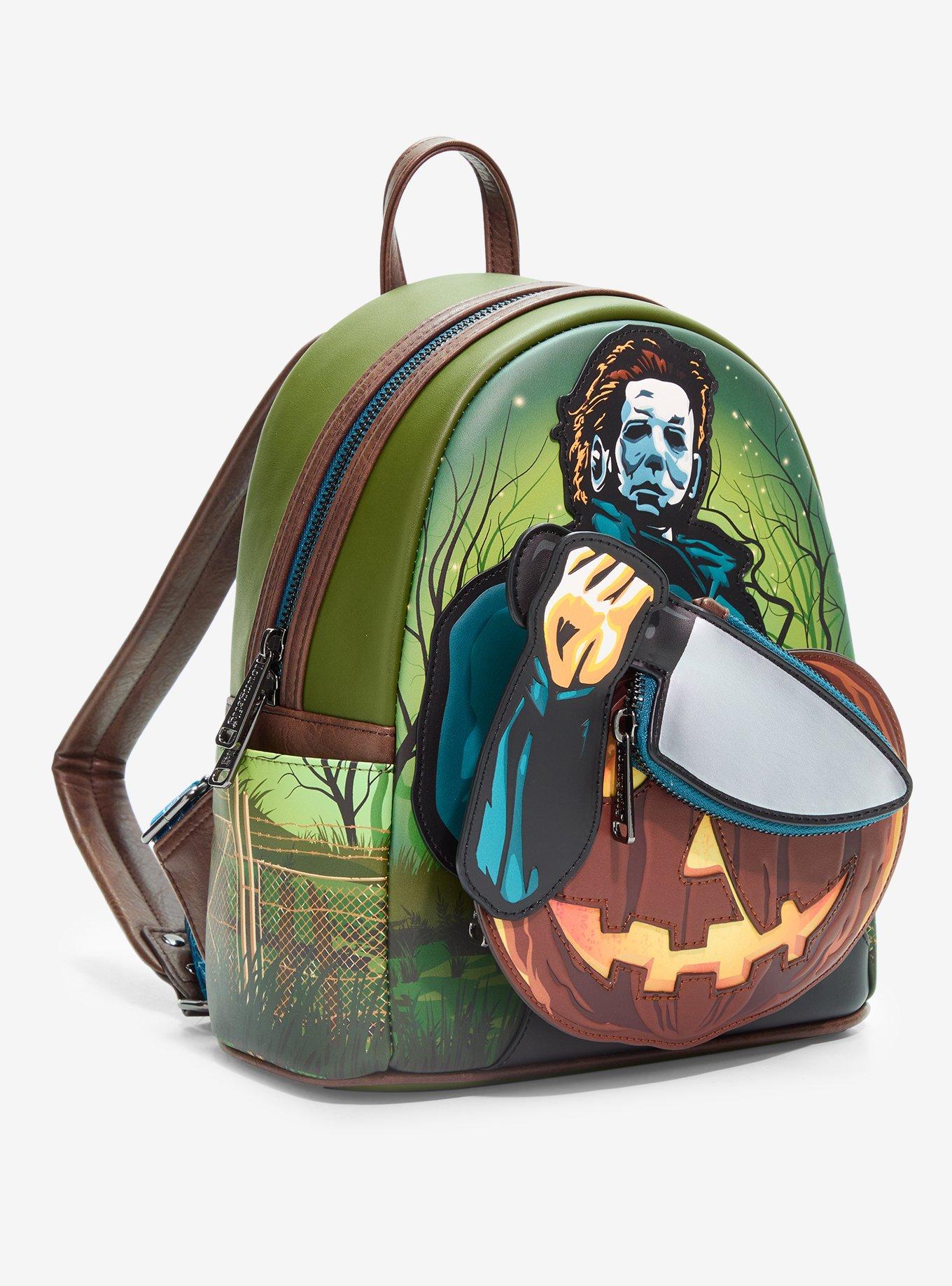 Loungefly Halloween Michael Myers Pumpkin Glow-In-The-Dark Mini Backpack, , alternate - view 3