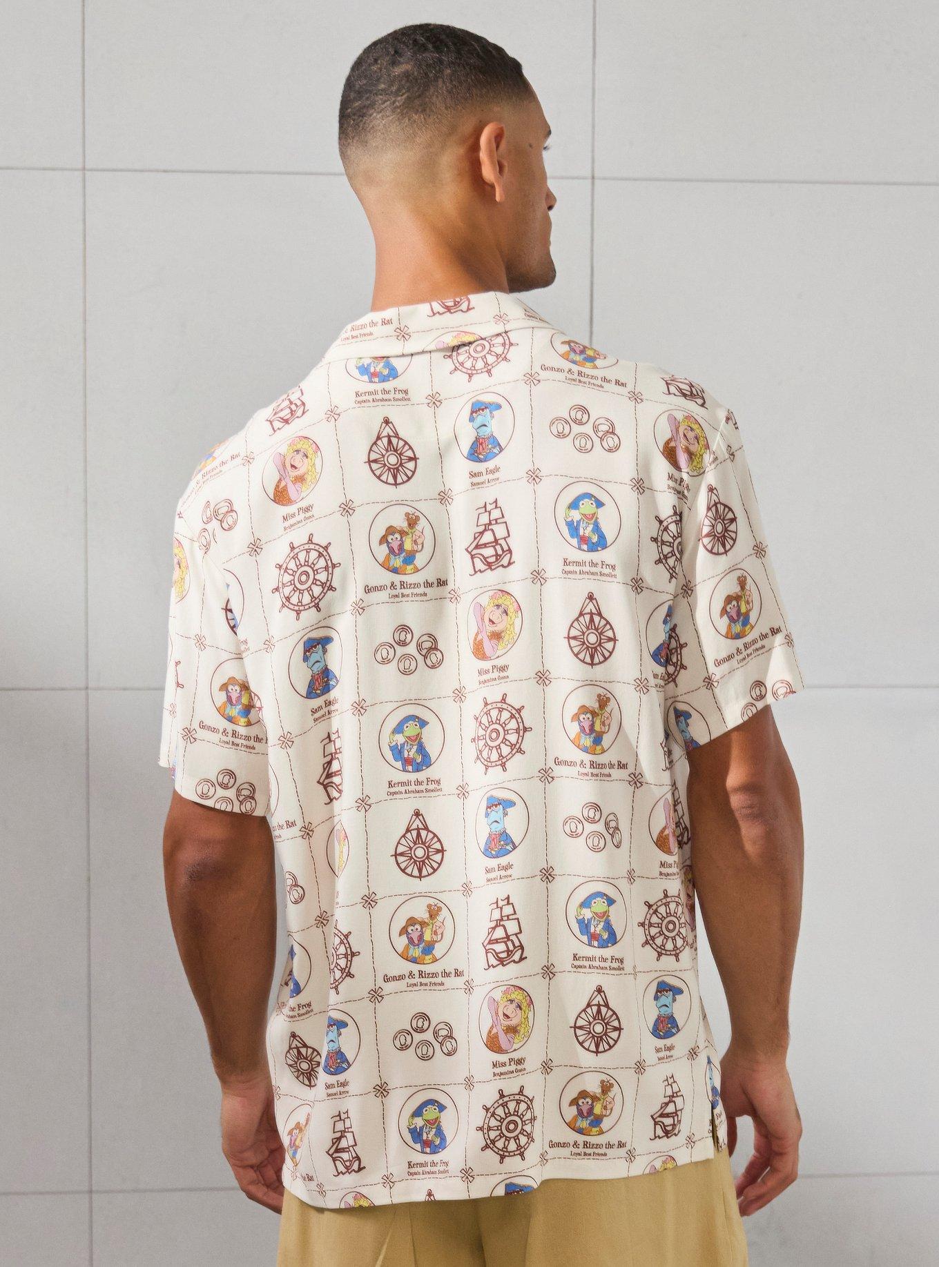 The Muppets Treasure Island Characters & Icons Grid Woven Button-Up, MULTI, alternate - view 3