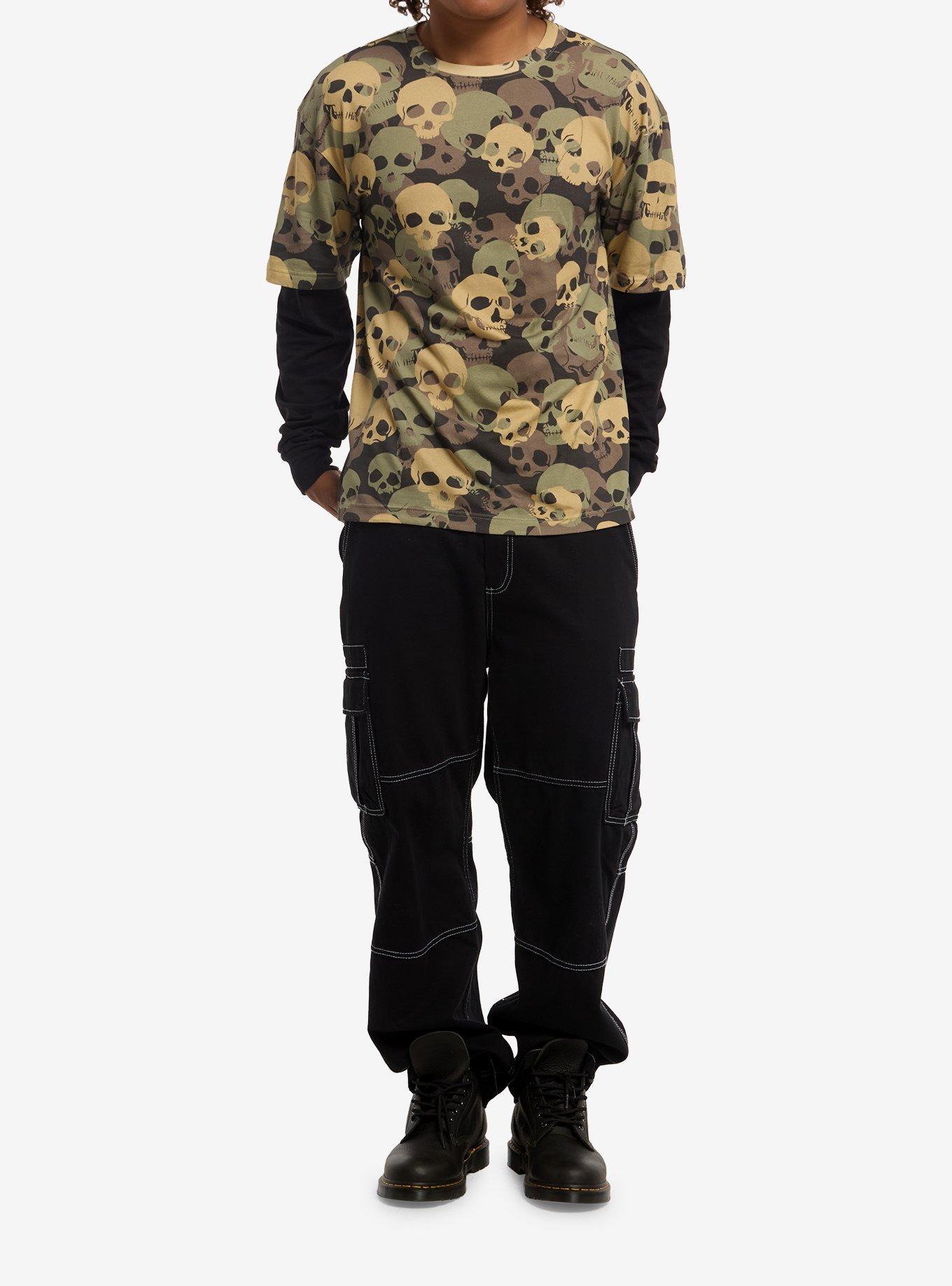 Camouflage Skulls Twofer Long-Sleeve T-Shirt, , hi-res