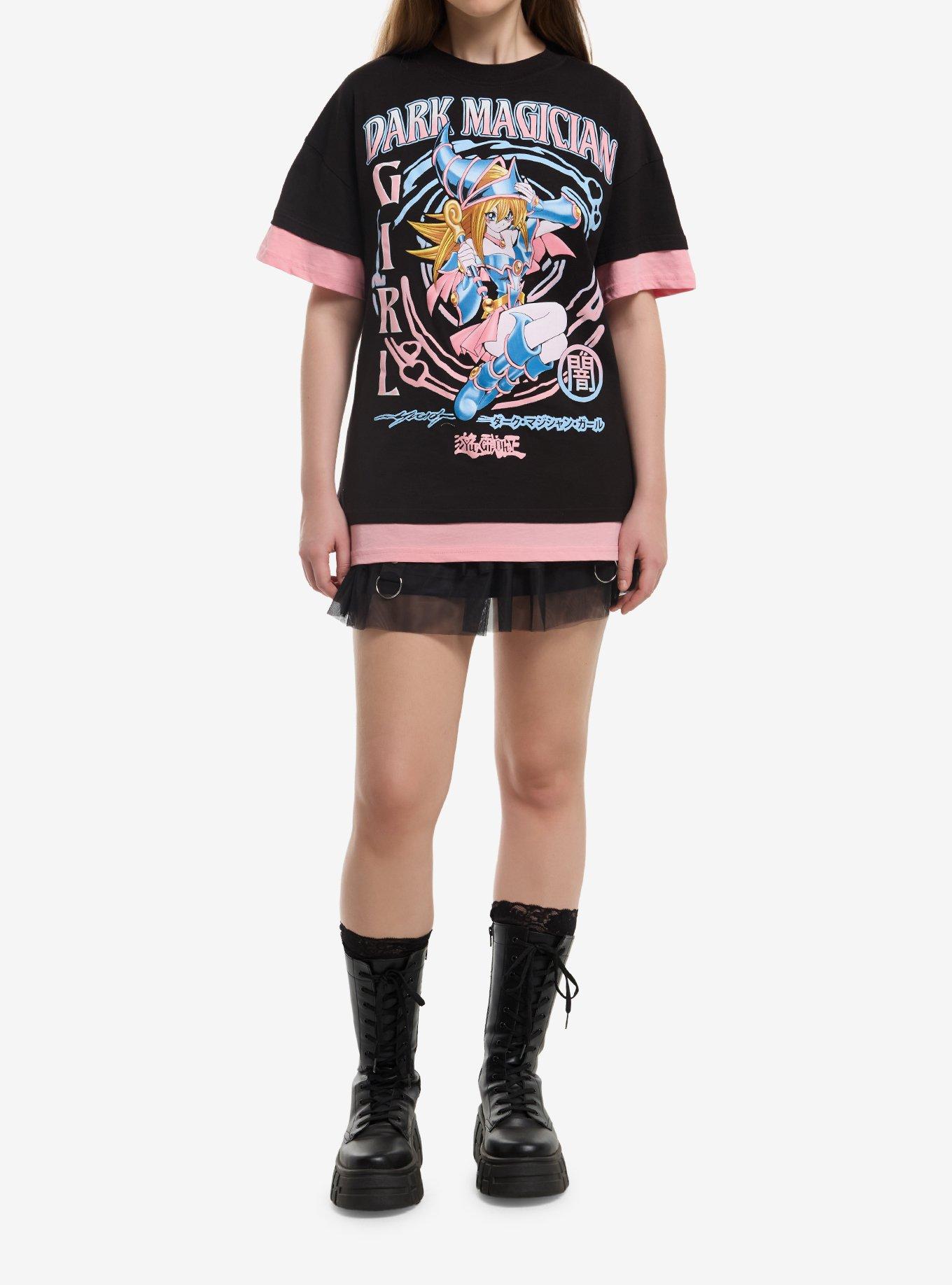 Yu-Gi-Oh! Dark Magician Girl Girls Layered T-Shirt, , hi-res