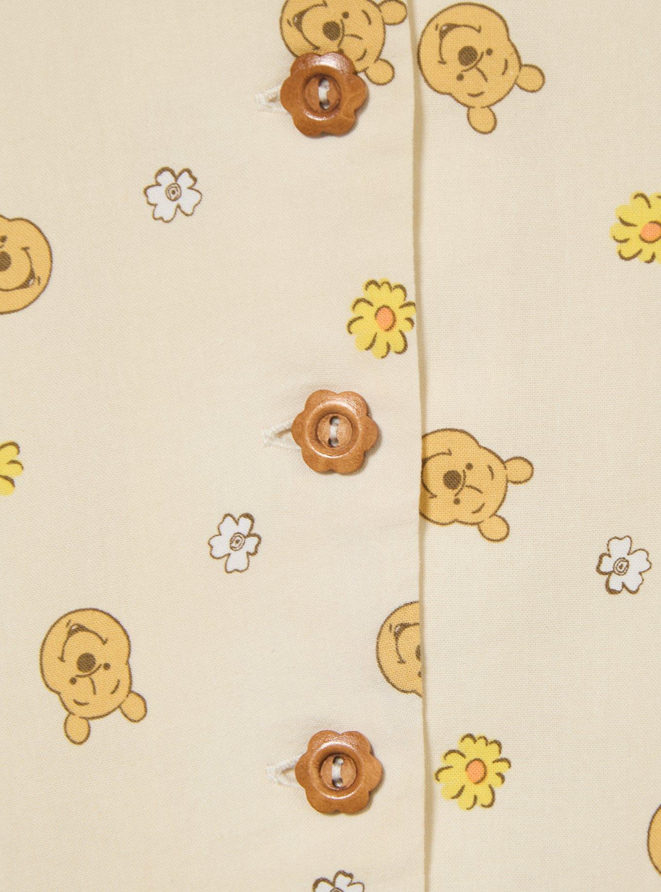 Disney Winnie the Pooh Allover Print Button-Up Plus Size Tank Dress &mdash; BoxLunch Exclusive, BROWN, alternate