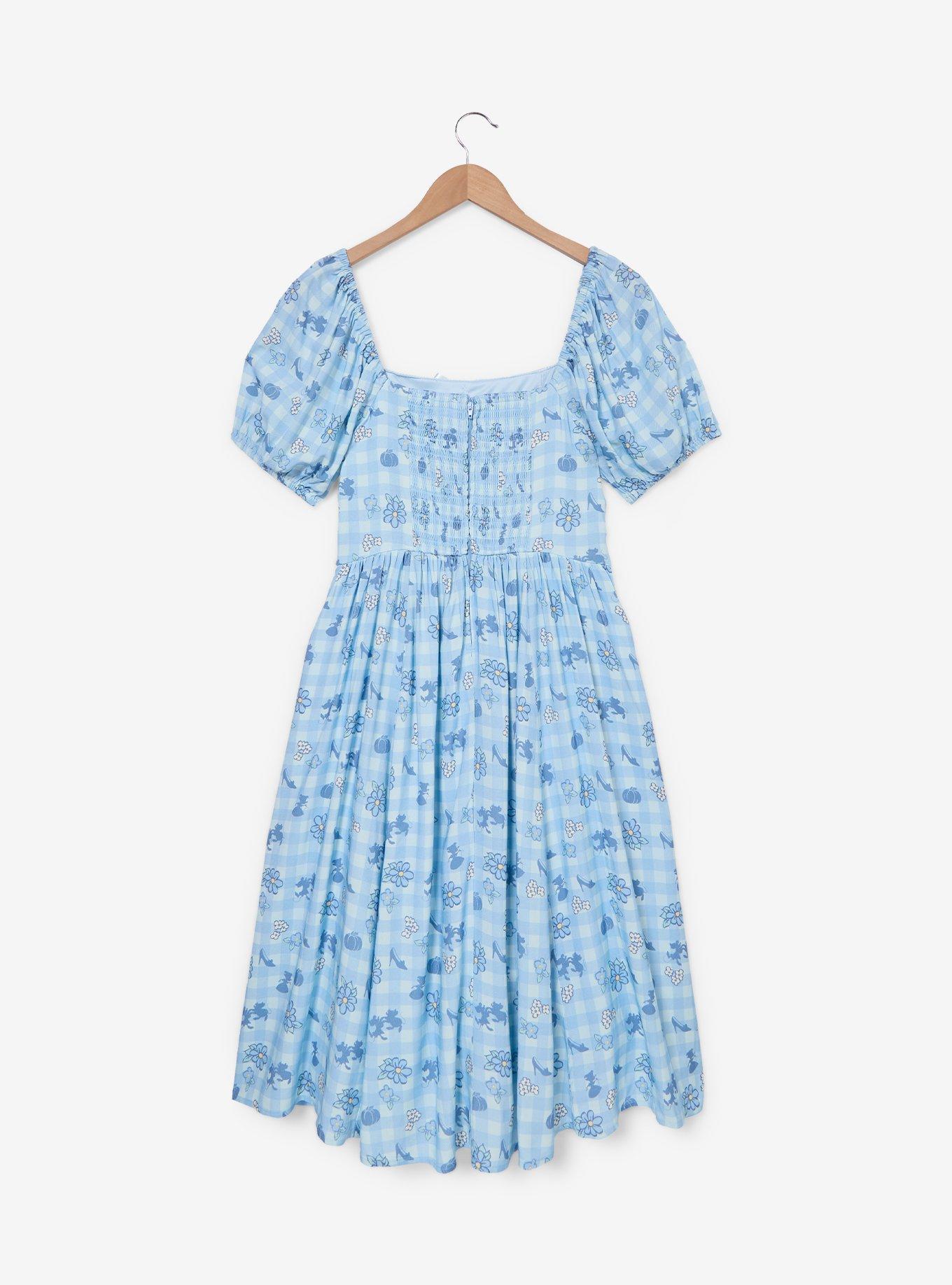 Disney Cinderella Gingham Plus Size Midi Dress &mdash; BoxLunch Exclusive, , hi-res