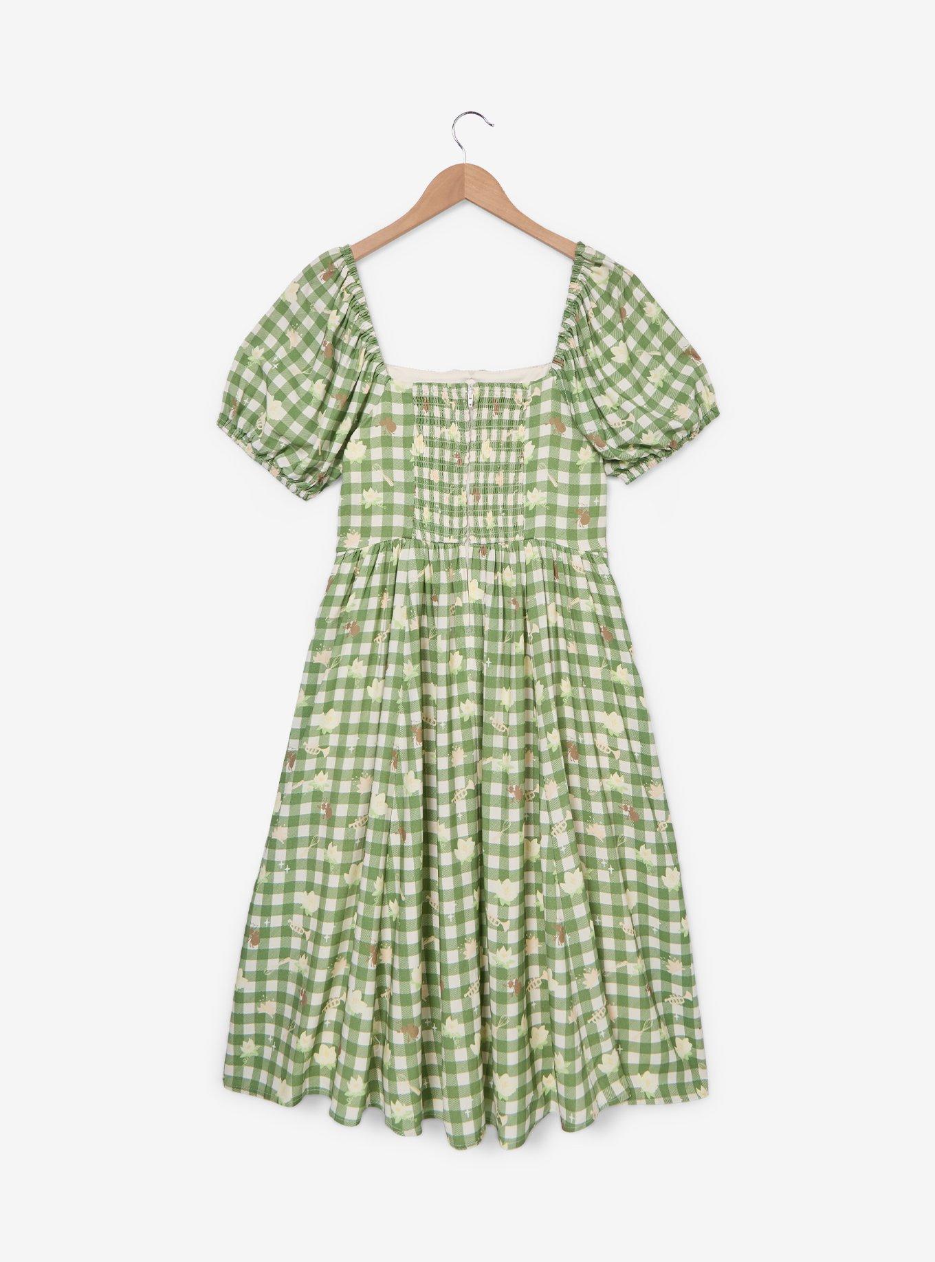 Disney The Princess and the Frog Icons Gingham Midi Dress &mdash; BoxLunch Exclusive, , hi-res