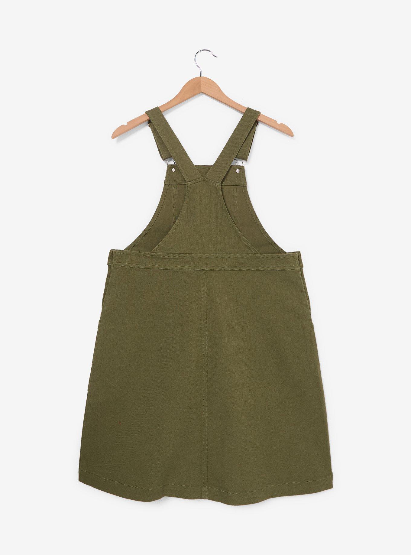 Jurassic Park Embroidered Patches Women's Plus Size Overall Dress - BoxLunch Exclusive, , hi-res