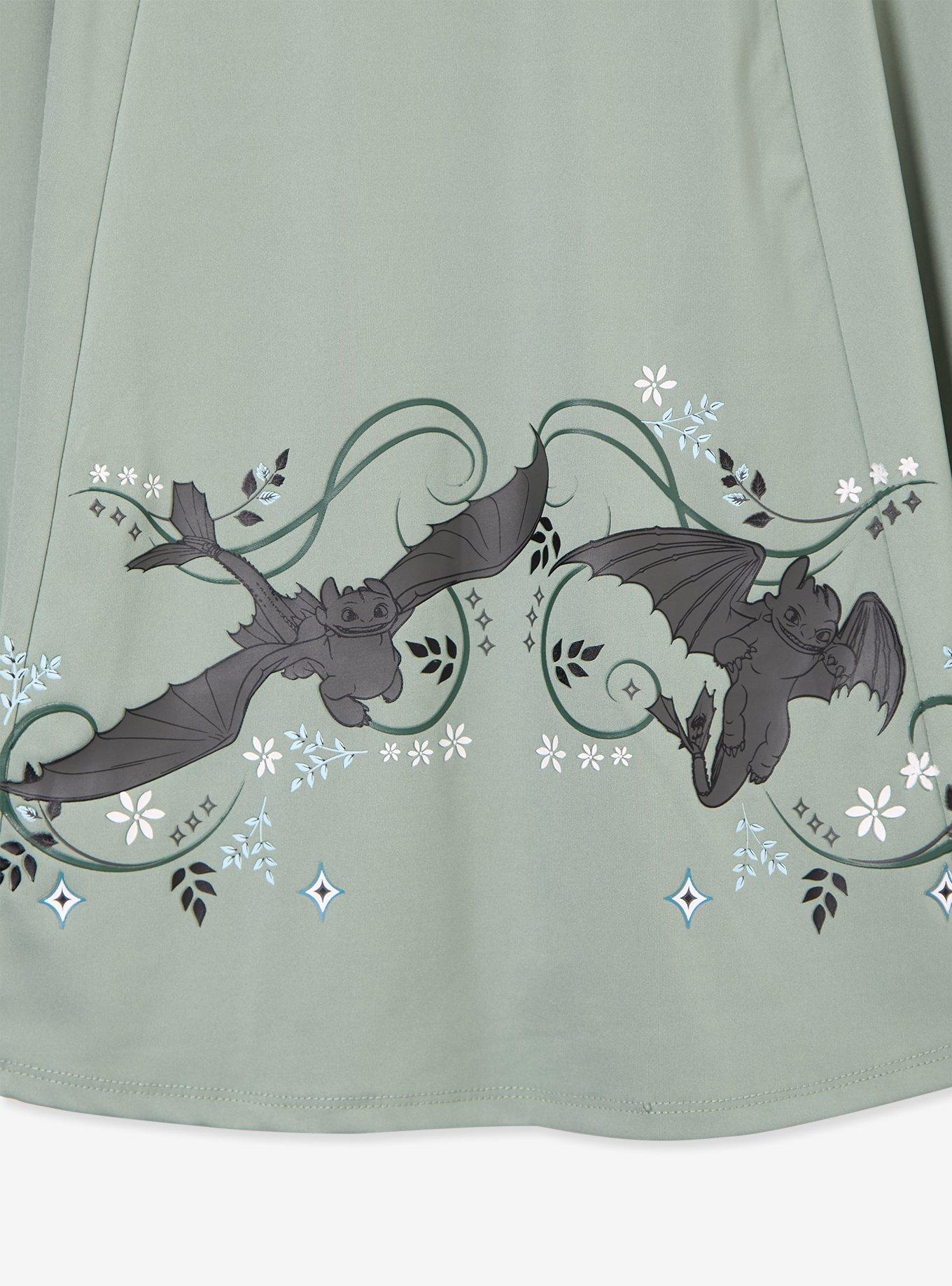 DreamWorks How To Train Your Dragon Toothless Floral Active Dress - BoxLunch Exclusive, BLACK, alternate