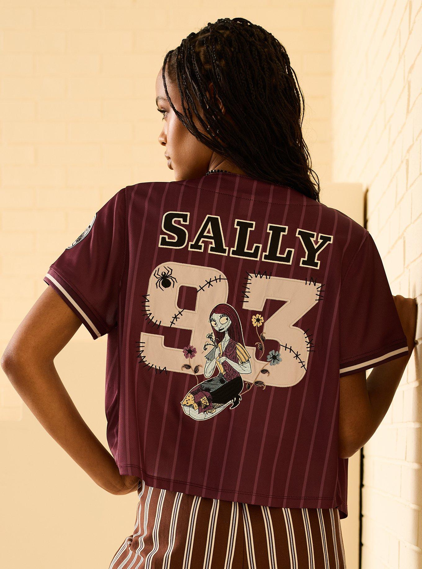 Disney The Nightmare Before Christmas Sally Women's Cropped Baseball Jersey - BoxLunch Exclusive, , hi-res