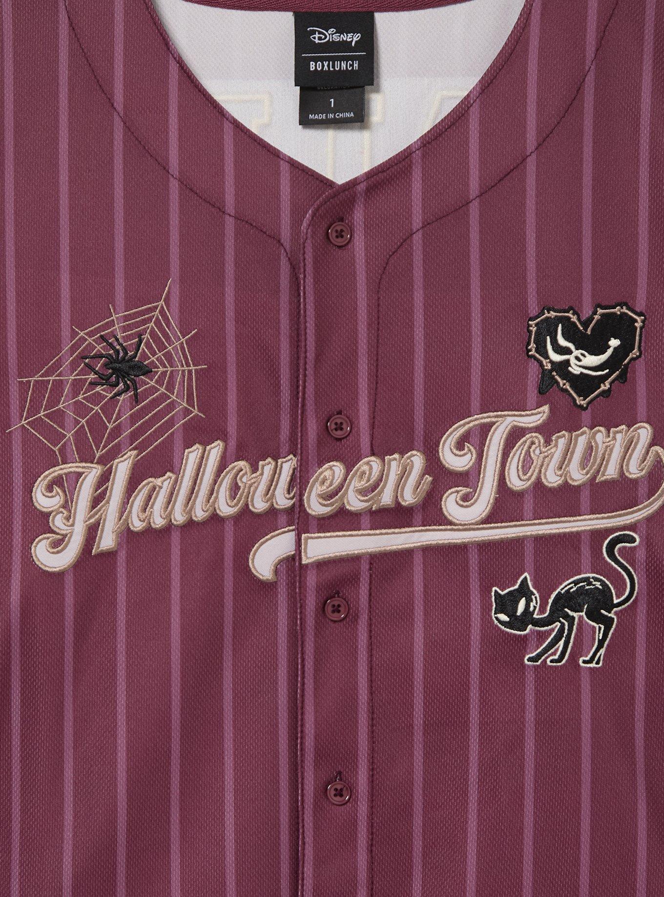 Disney The Nightmare Before Christmas Sally Women's Plus Size Cropped Baseball Jersey - BoxLunch Exclusive, BURGUNDY, alternate - view 5