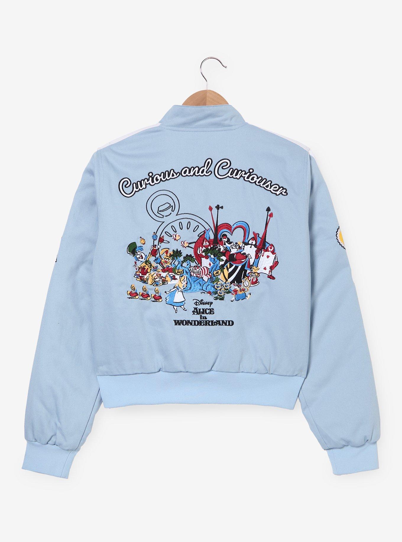 Disney Alice in Wonderland Icons Women's Cropped Moto Jacket - BoxLunch Exclusive, , hi-res