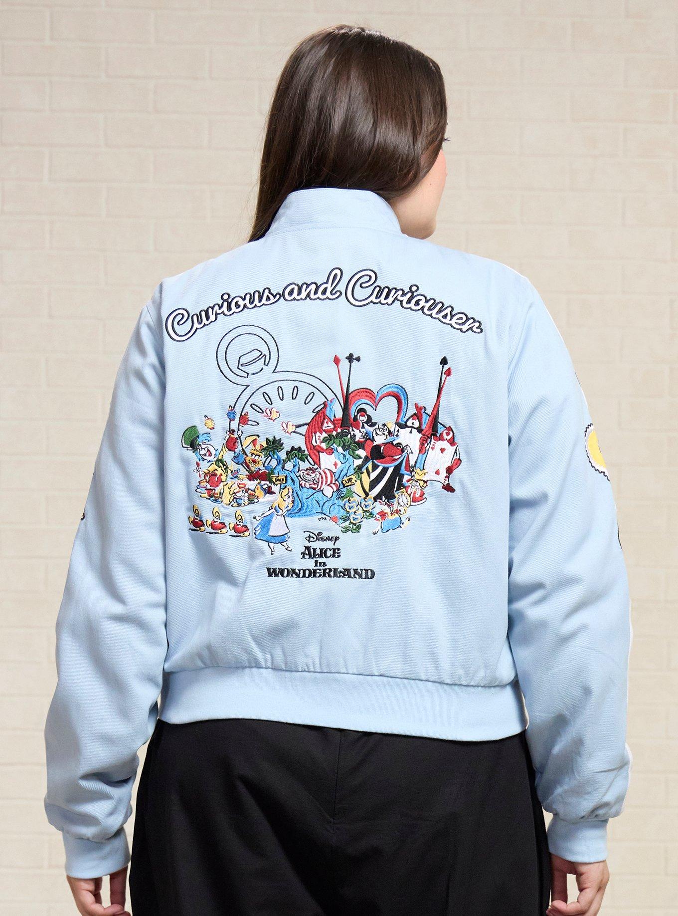Disney Alice Wonderland White Rabbit Cropped Women's Plus Moto Jacket - BoxLunch Exclusive