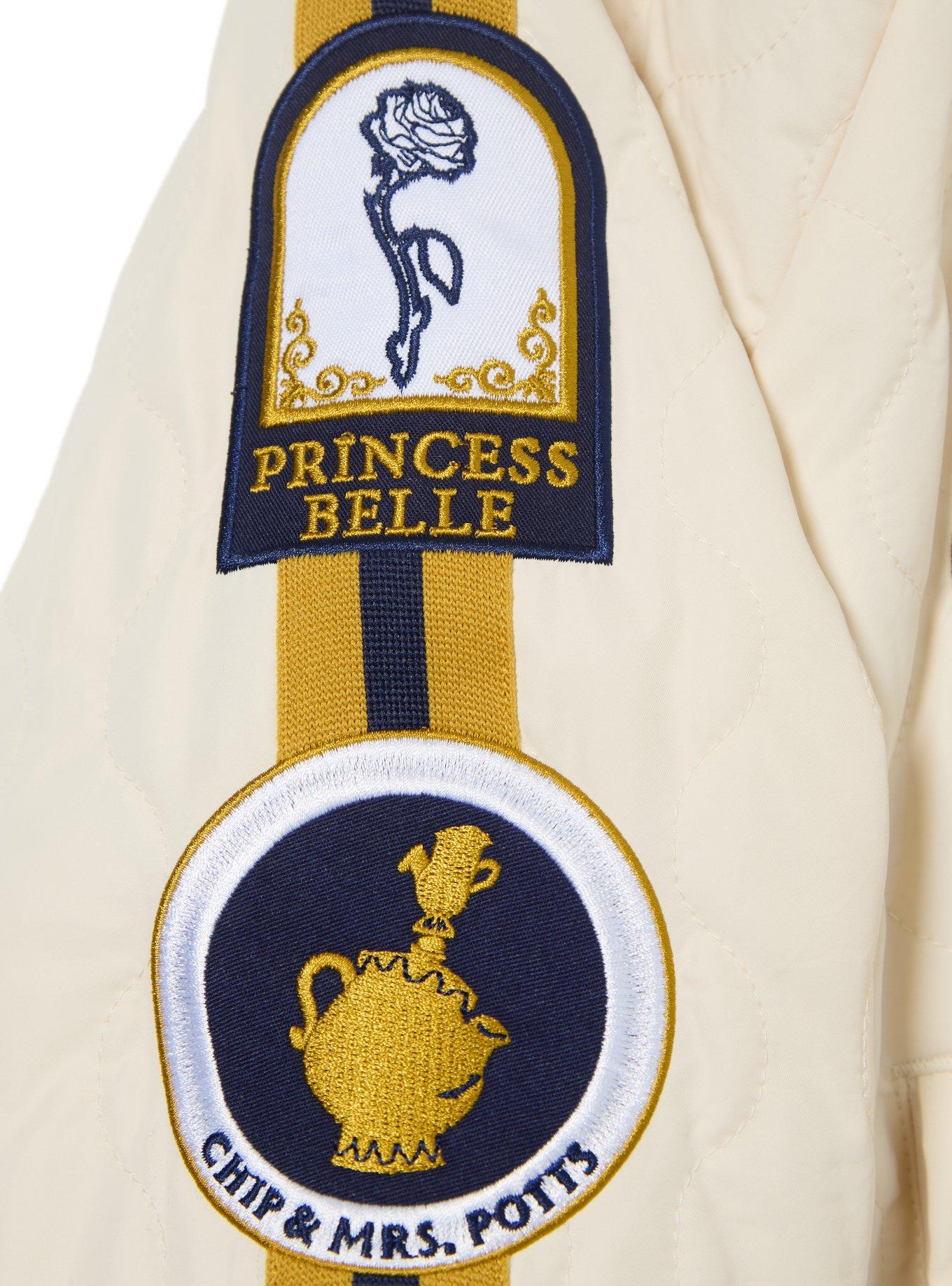 Disney Beauty and The Beast Belle Women's Cropped Quilted Racing Jacket - BoxLunch Exclusive, RED, alternate