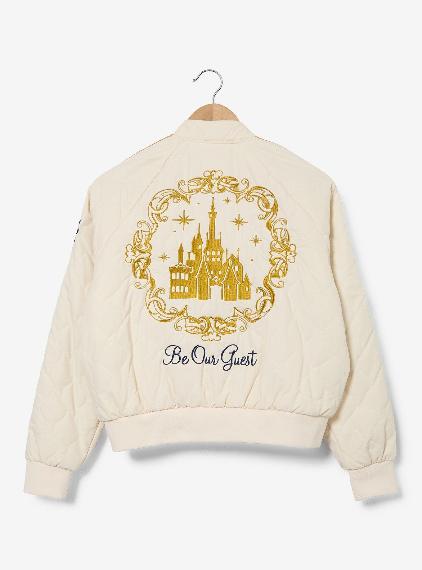 Disney Beauty and The Beast Belle Women's Plus Size Cropped Quilted Racing Jacket - BoxLunch Exclusive, , hi-res