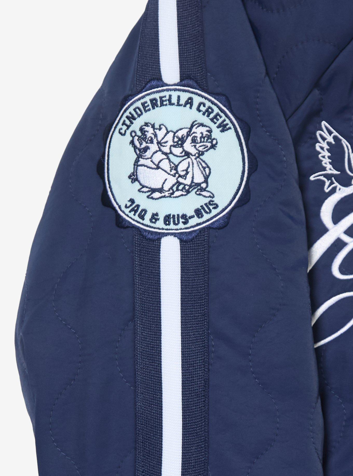 Disney Cinderella Women's Plus Size Cropped Moto Jacket - BoxLunch Exclusive, NAVY, alternate