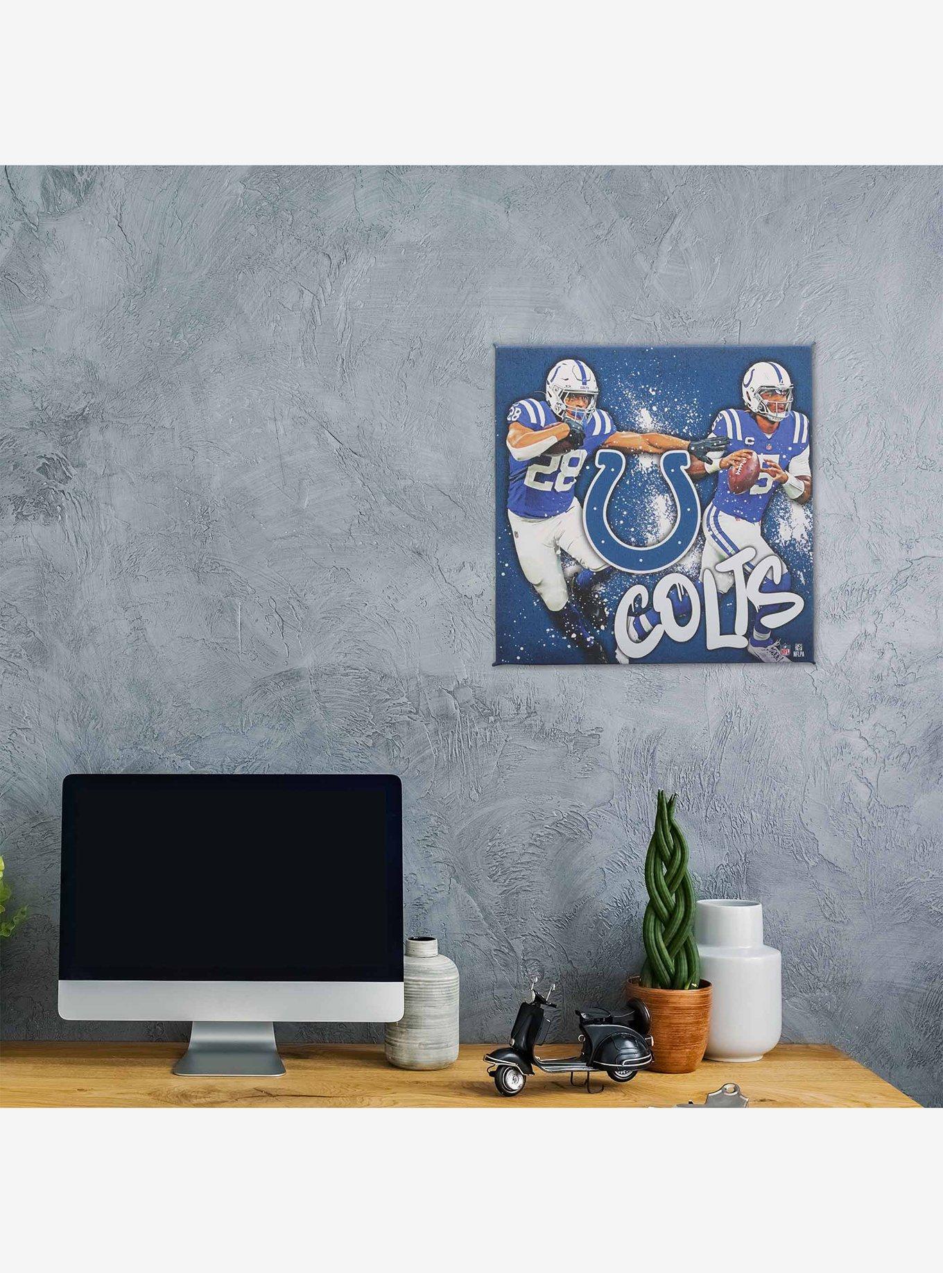 NFL Indianapolis Colts Jonathan Taylor & Anthony Richardson Painterly Splash Canvas Wall Decor, , hi-res