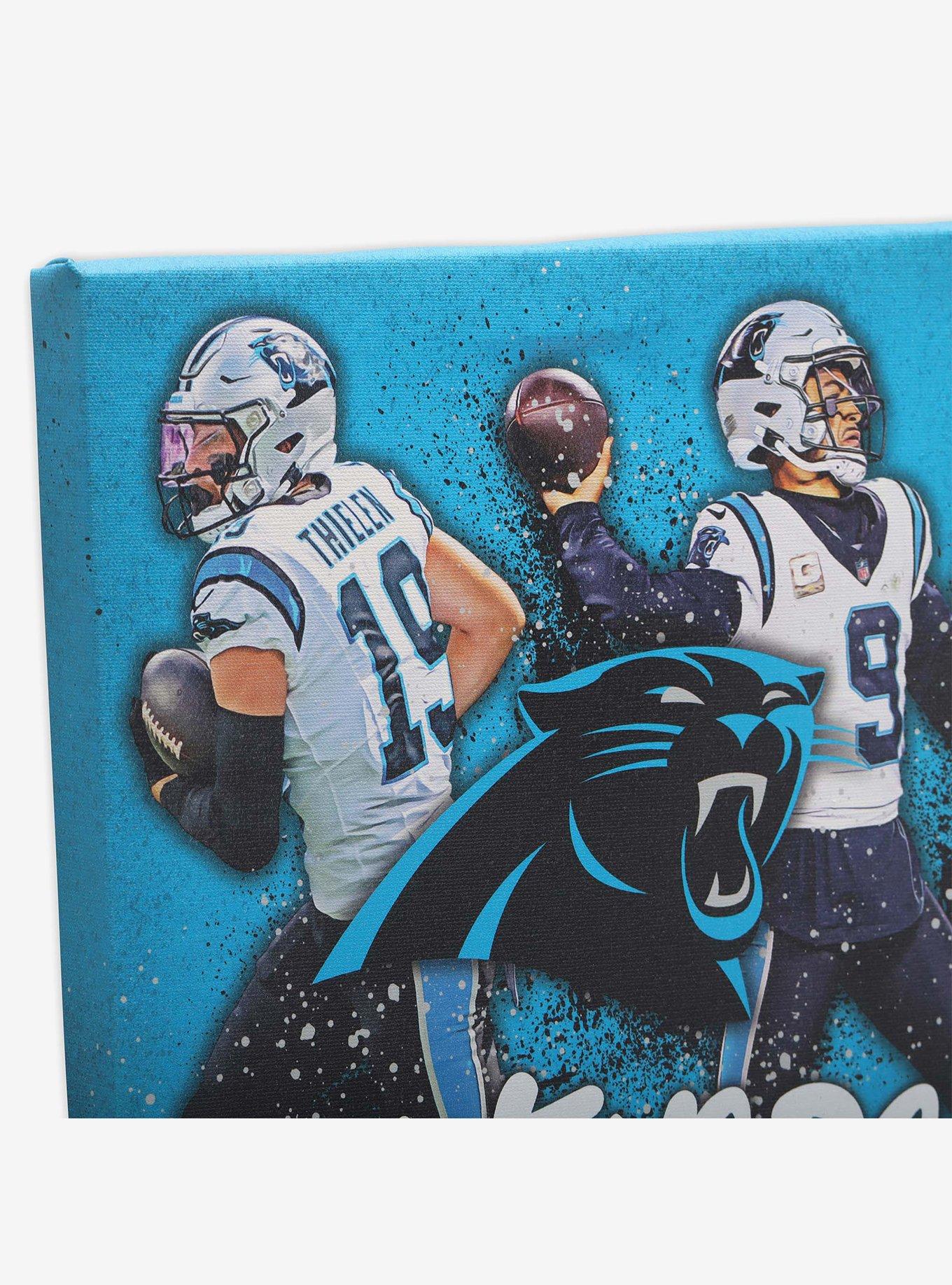 NFL Carolina Panthers Adam Thielen & Bryce Young Painterly Splash Canvas Wall Decor, , hi-res