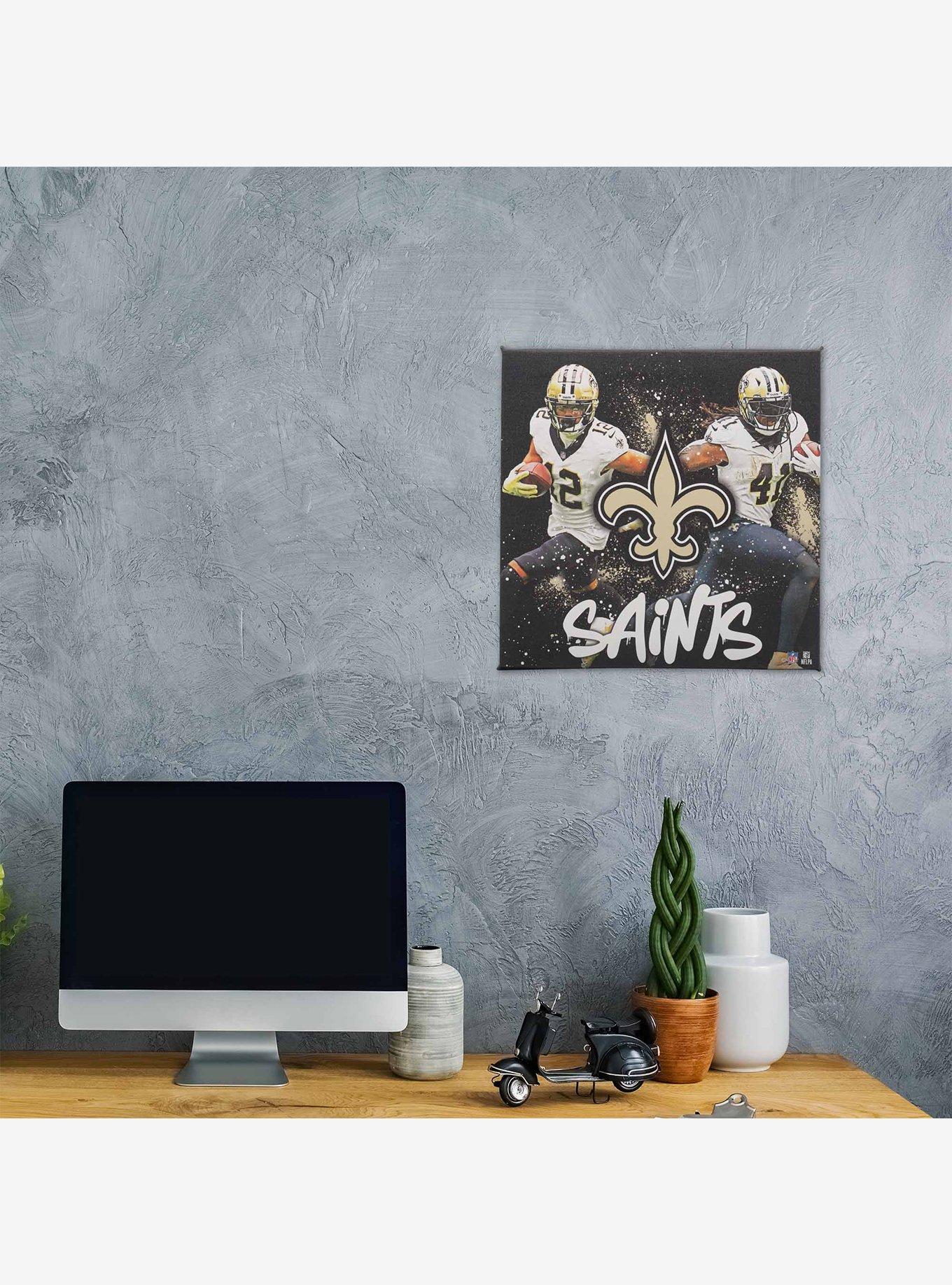 NFL New Orleans Saints Chris Olave & Alvin Kamara Painterly Splash Canvas Wall Decor, , hi-res