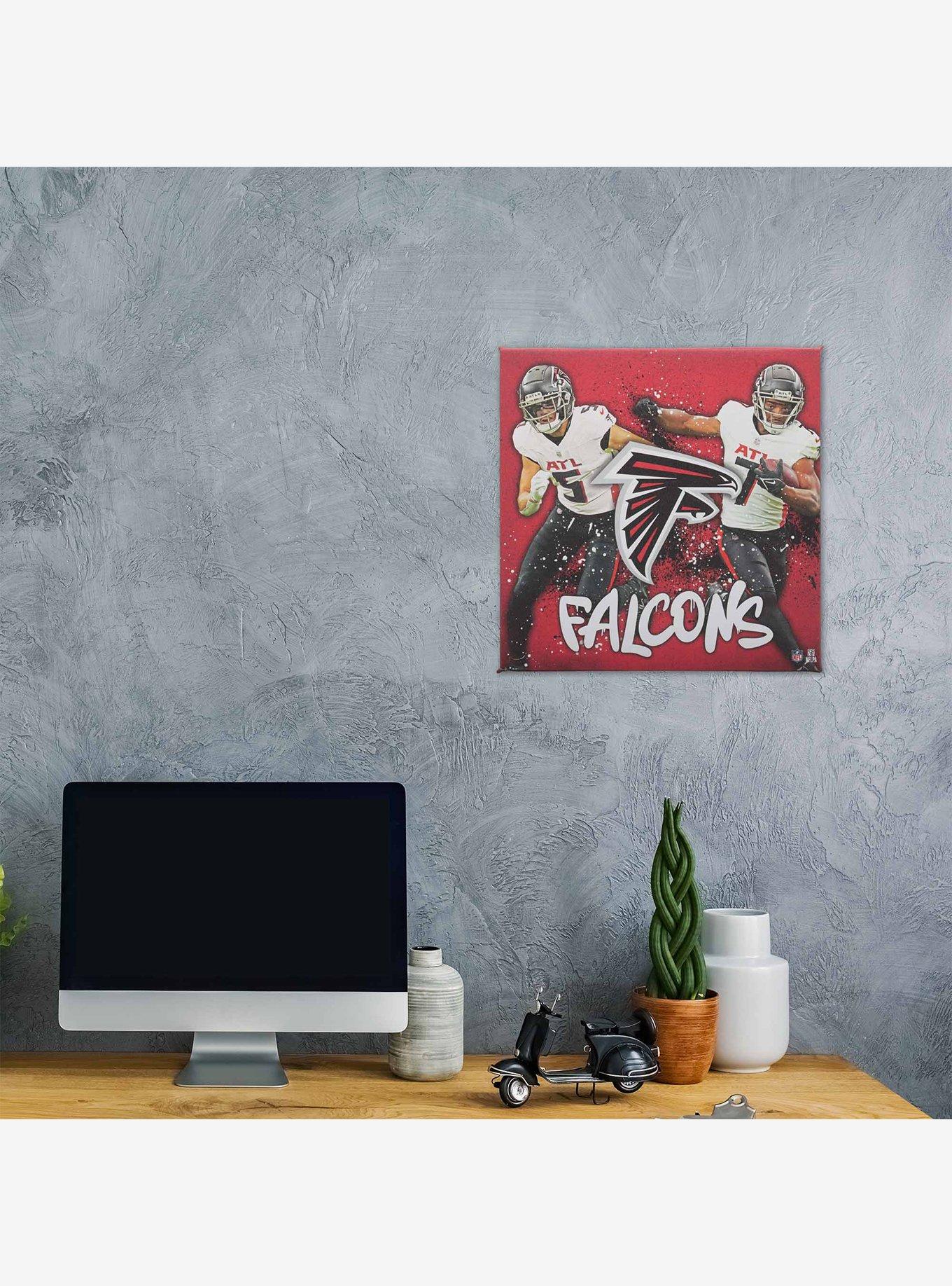 NFL Atlanta Falcons Drake London & Bijan Robinson Painterly Splash Canvas Wall Decor