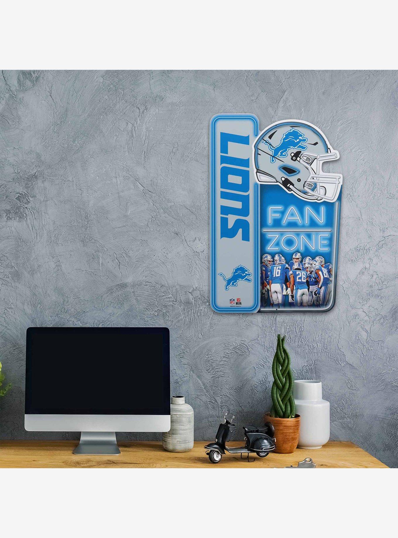 NFL Detroit Lions Fan Zone Metal Sign