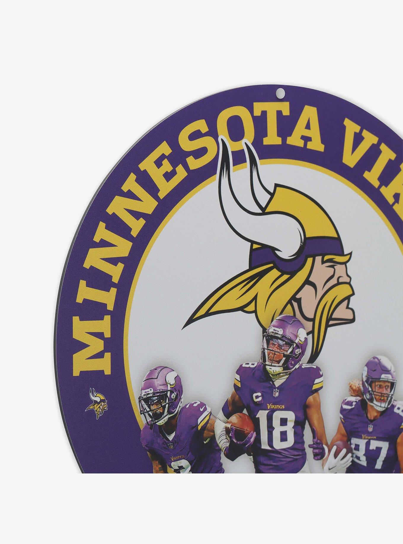 NFL Minnesota Vikings Gameday Round Metal Sign, , hi-res