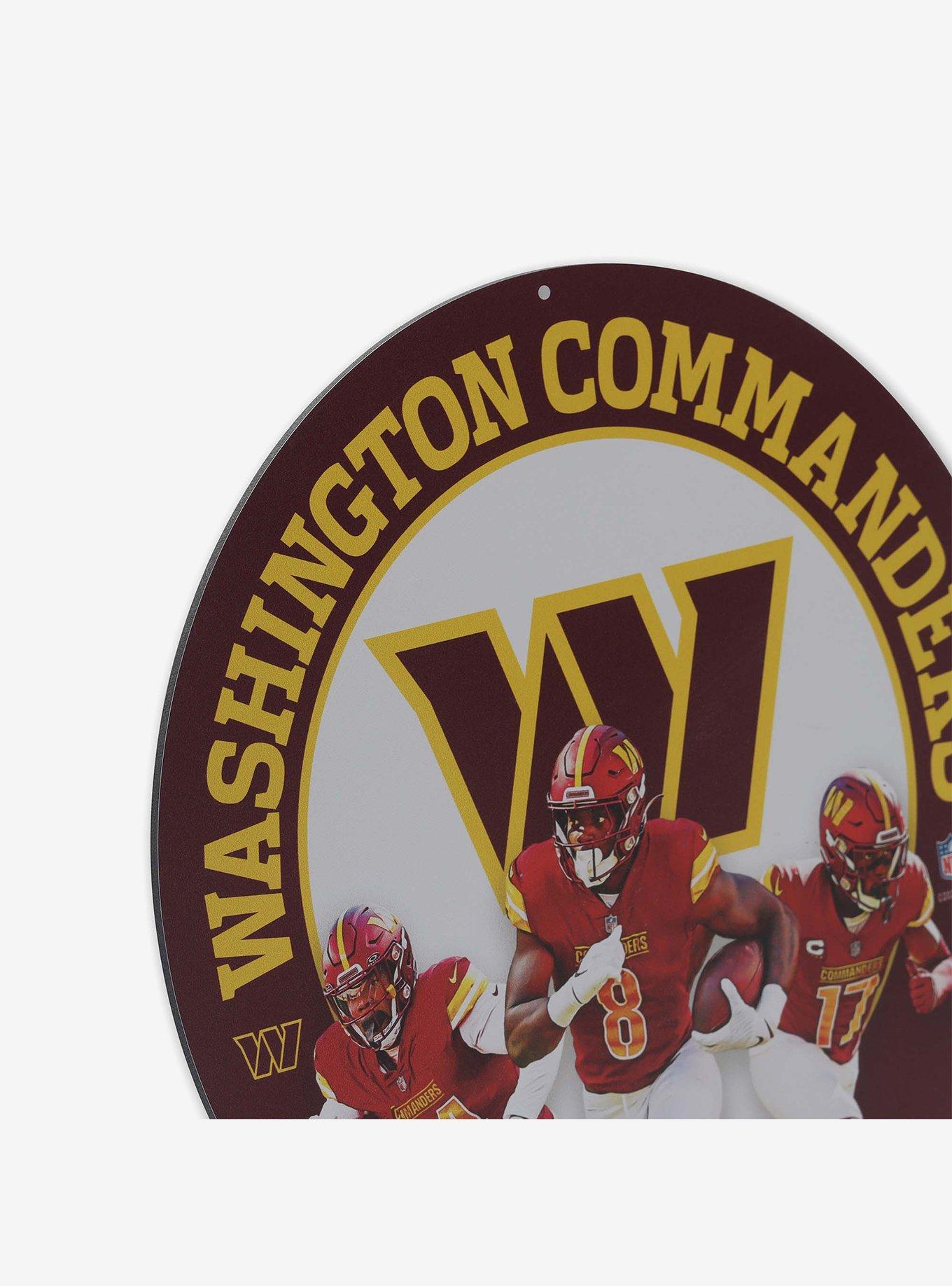 NFL Washington Commanders Gameday Round Metal Sign