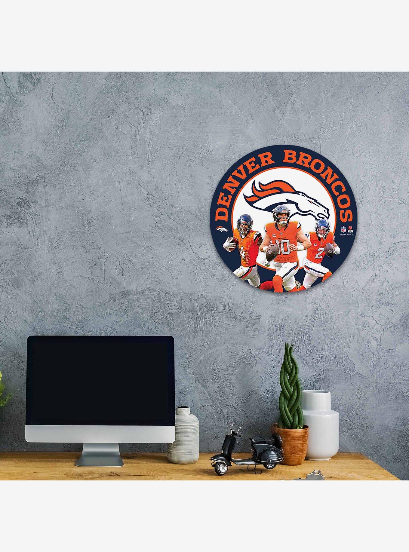NFL Denver Broncos Round Wall Sign, , hi-res