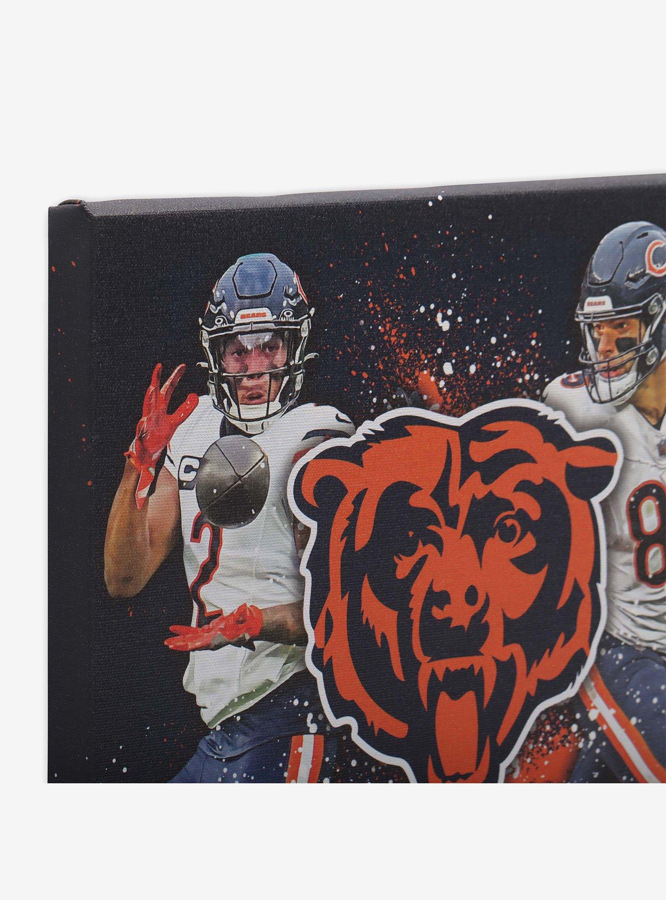 NFL Chicago Bears DJ Moore & Cole Kmet Painterly Splash Canvas Wall Decor, , hi-res