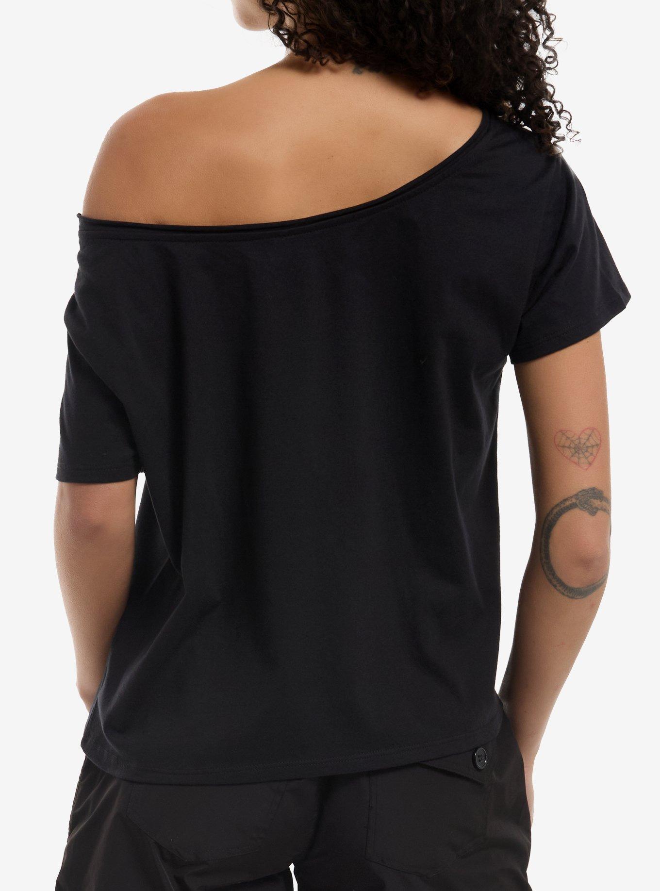 WWE Rhea Ripley Mami Girls Off-Shoulder T-Shirt, PURPLE, alternate