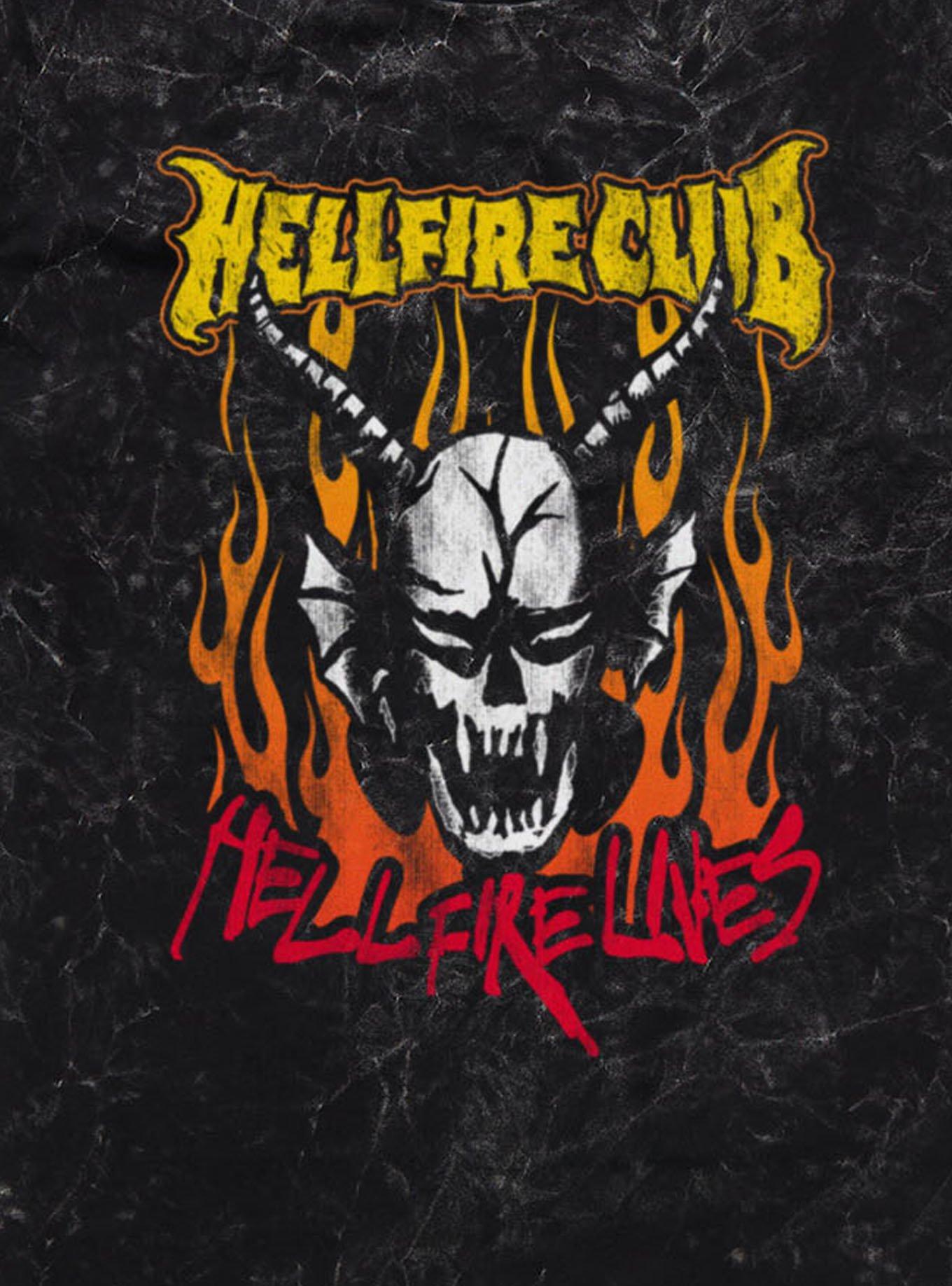 Stranger Things Hellfire Club Lives Flames T-Shirt, , hi-res
