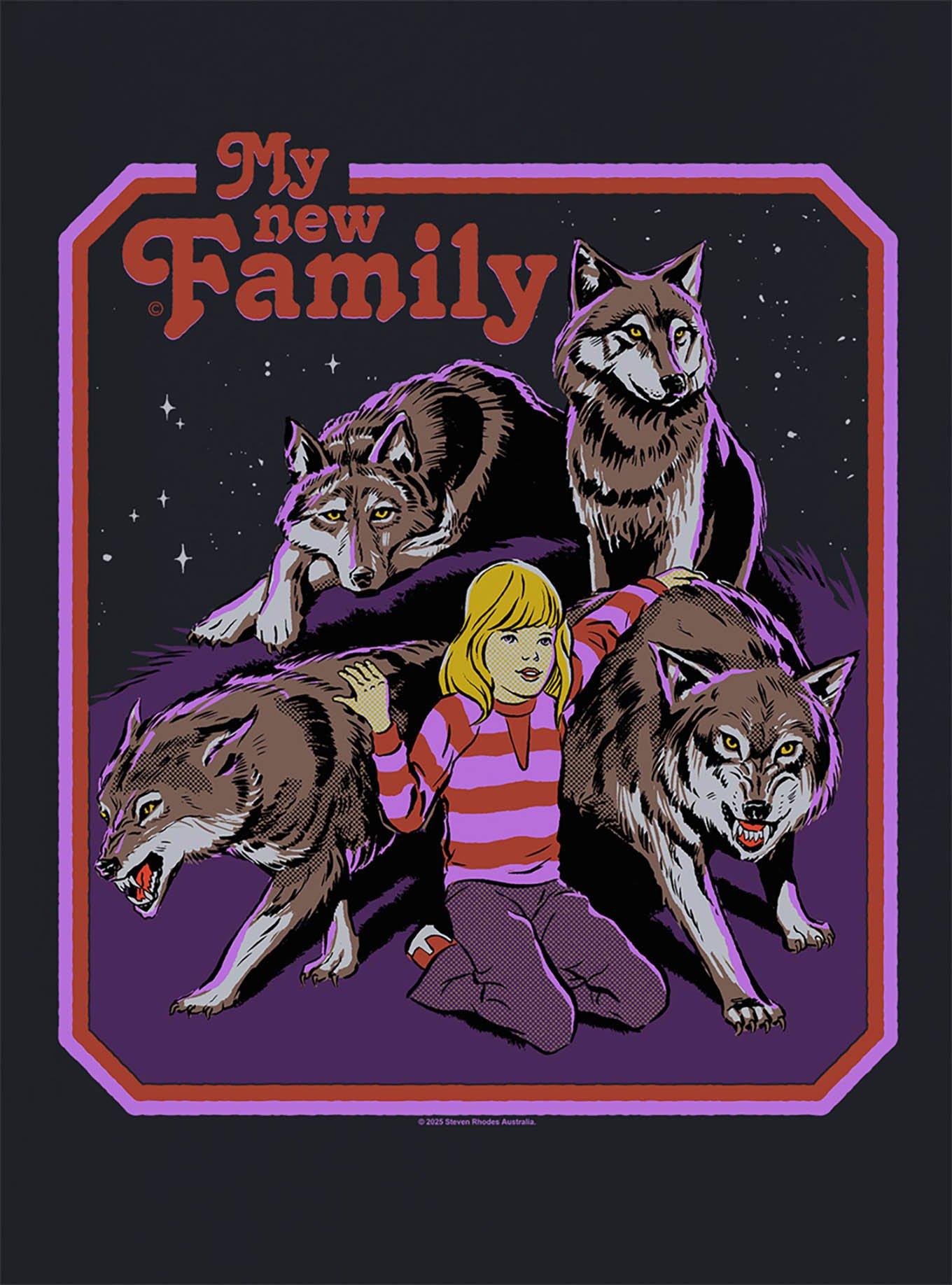 Steven Rhodes My New Family T-Shirt, BLACK, alternate
