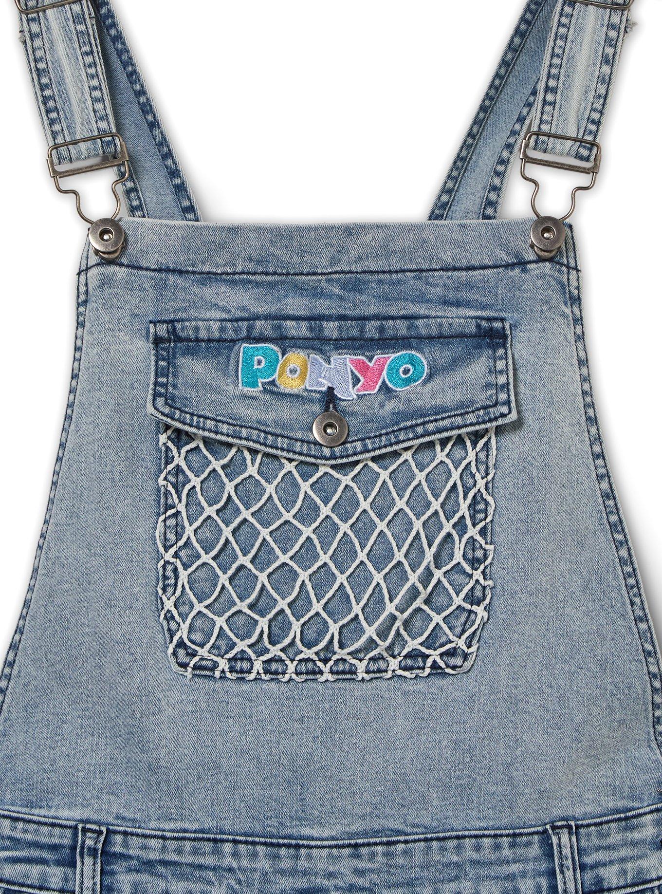 Studio Ghibli&reg; Ponyo Summer Women's Denim Overalls - BoxLunch Exclusive, DENIM, alternate - view 3
