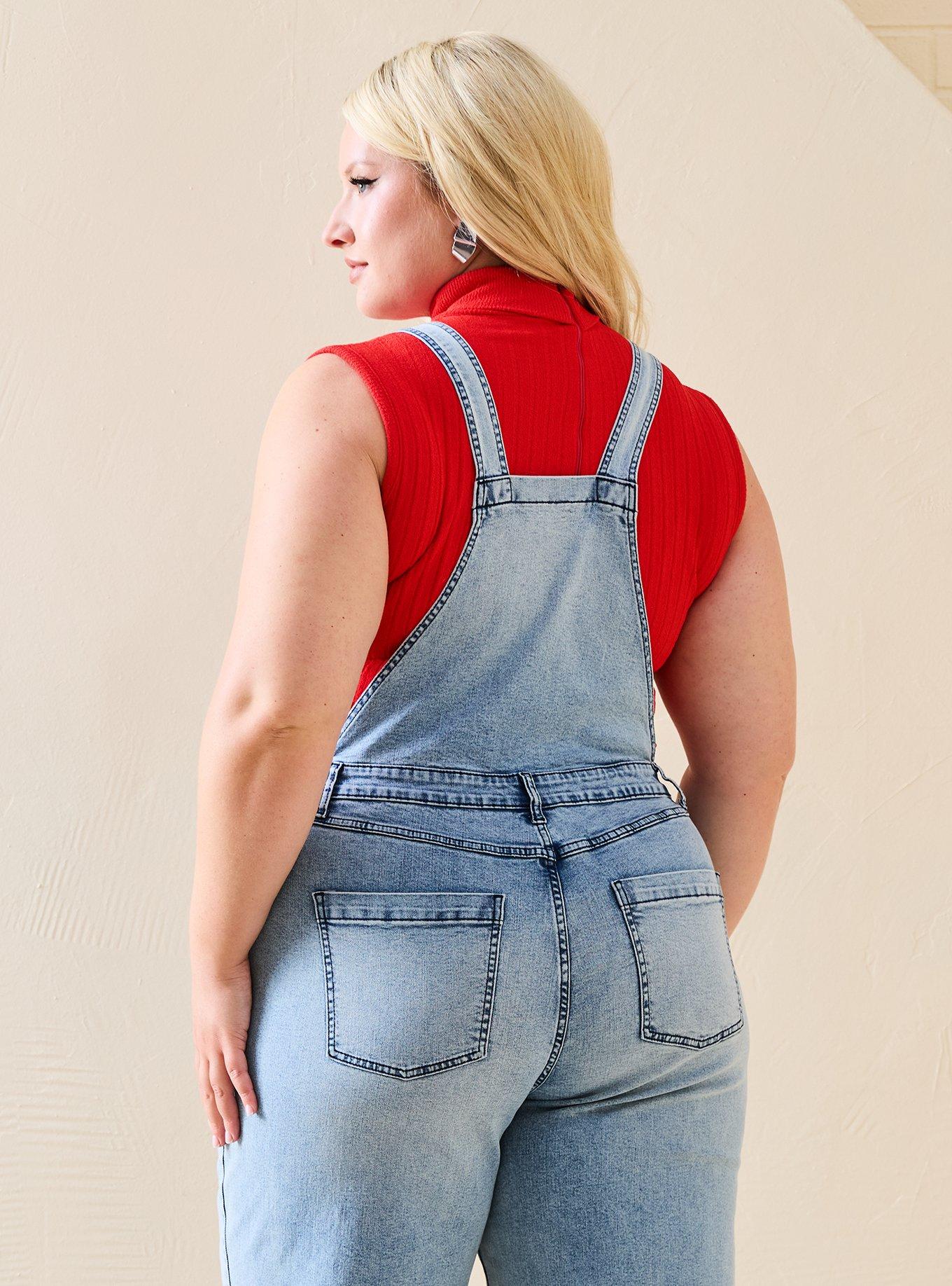 Studio Ghibli&reg; Ponyo Summer Women's Plus Size Denim Overalls - BoxLunch Exclusive, DENIM, alternate - view 3