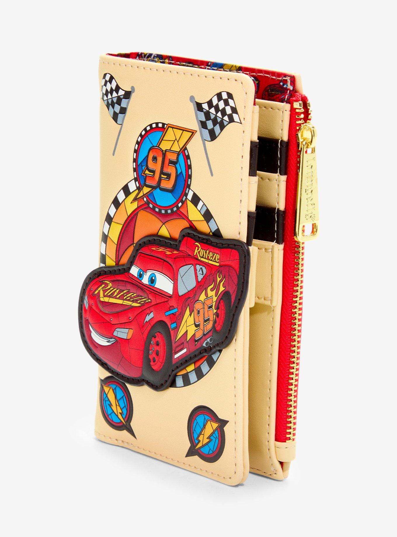 Loungefly Disney Cars Lightning McQueen Stained Glass Zip Wallet &mdash; BoxLunch Exclusive, , hi-res