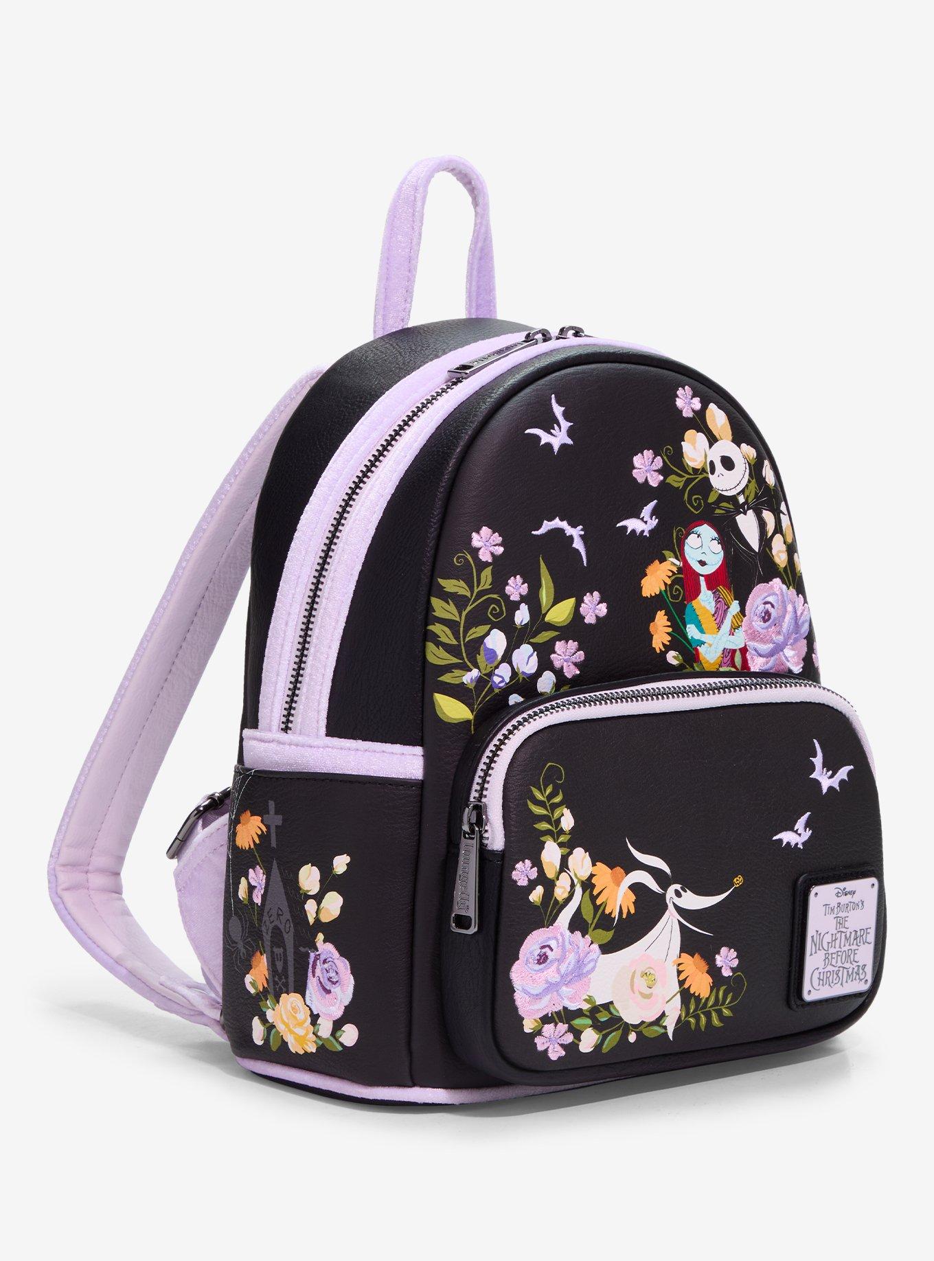 Loungefly Disney The Nightmare Before Christmas Floral Mini Backpack &mdash; BoxLunch Exclusive, , hi-res