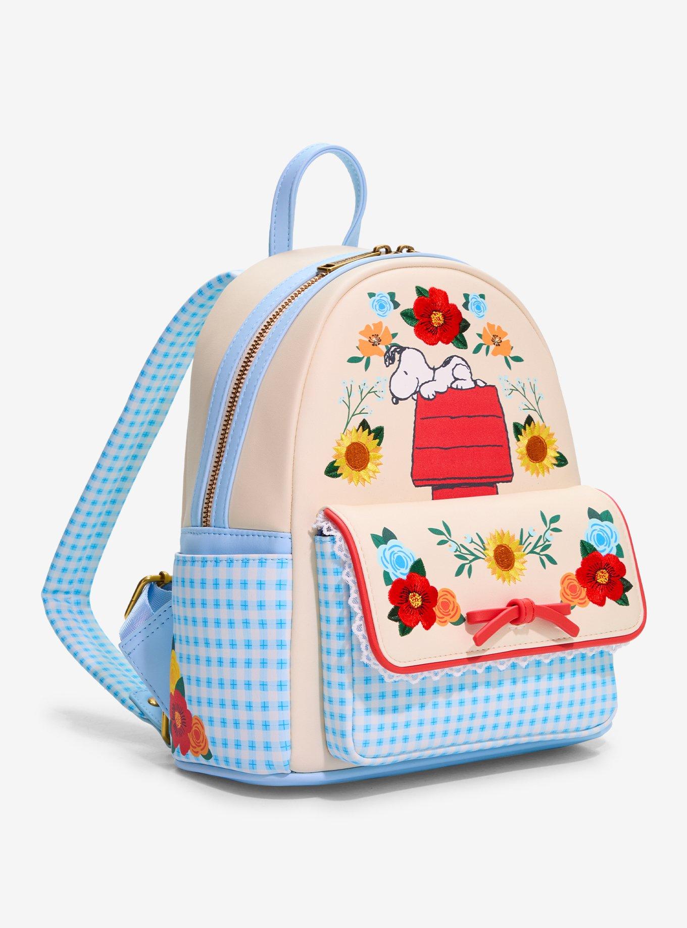 Peanuts Snoopy Doghouse Gingham Mini Backpack &mdash; BoxLunch Exclusive, , hi-res