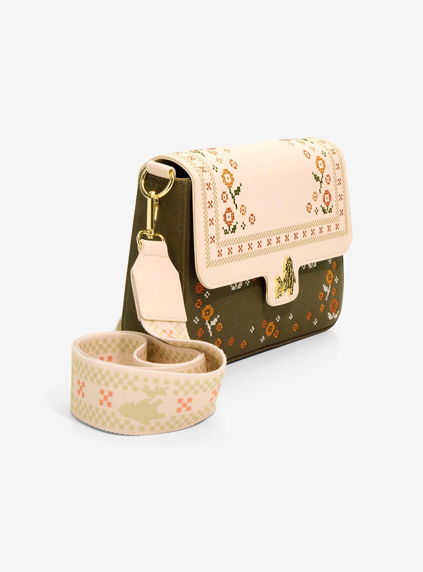 Loungefly Disney Winnie the Pooh Floral Cross Stitch Crossbody Bag - BoxLunch Exclusive, , hi-res