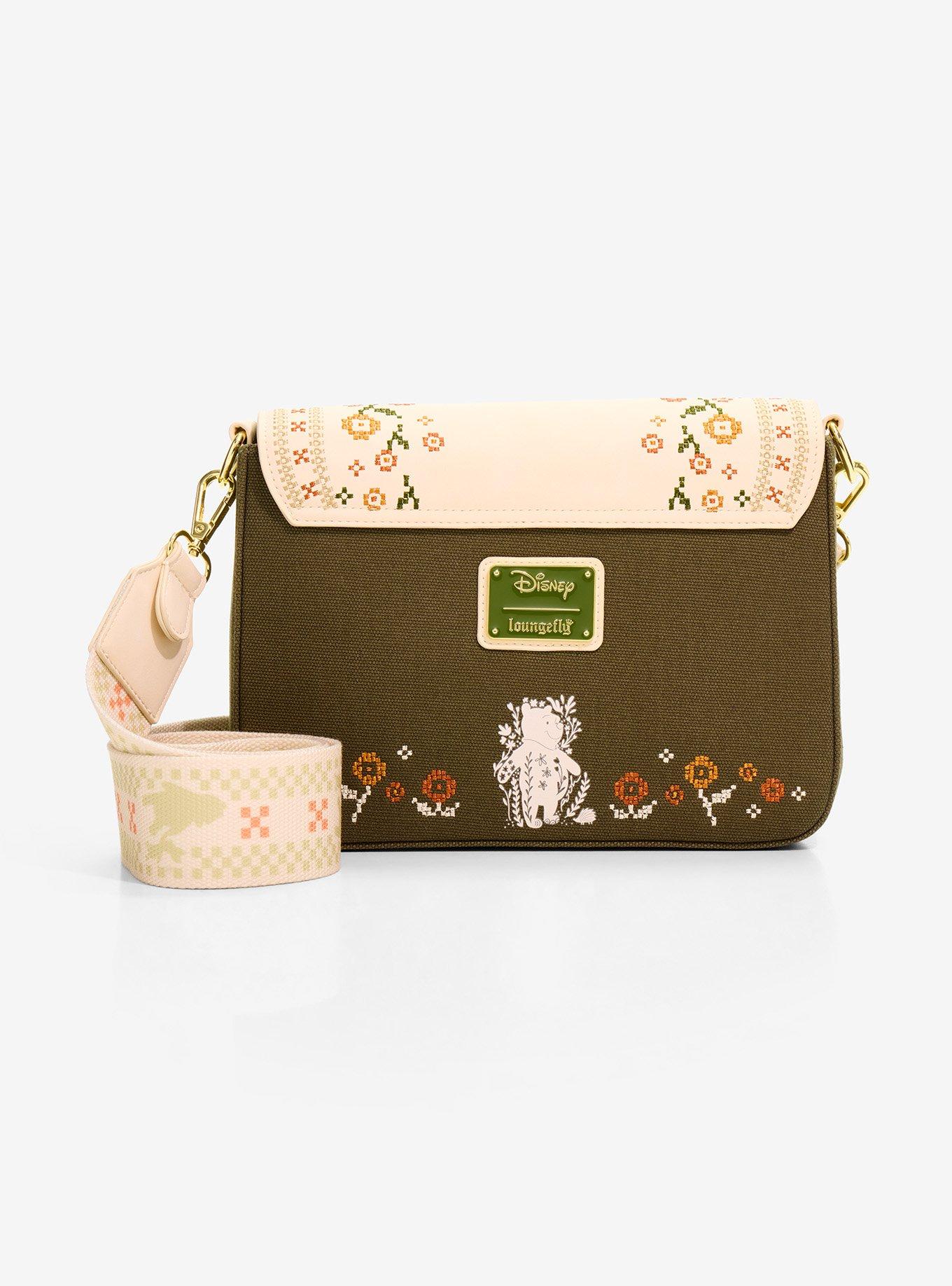 Loungefly Disney Winnie the Pooh Floral Cross Stitch Crossbody Bag - BoxLunch Exclusive, , alternate - view 3