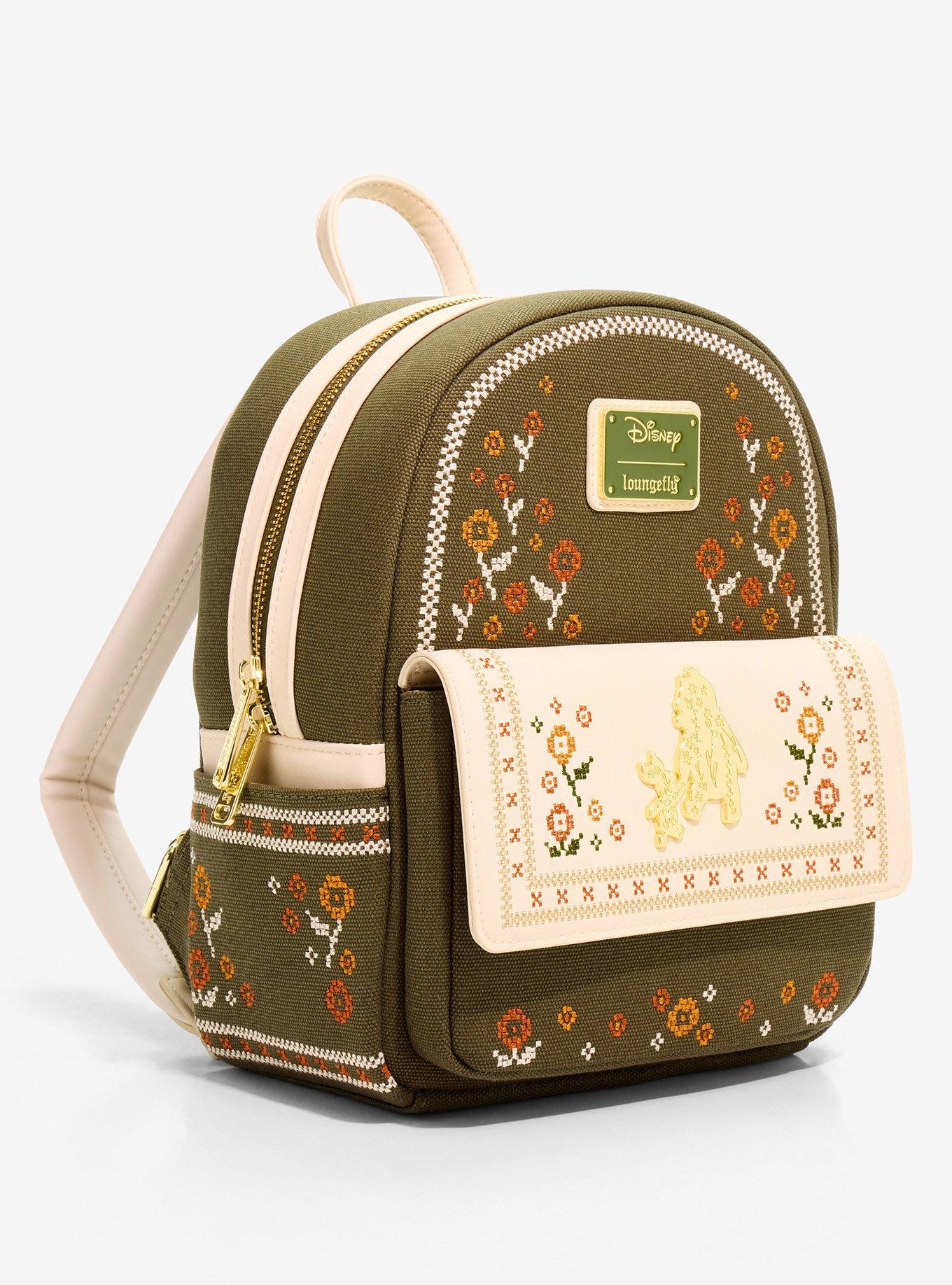 Loungefly Disney Winnie the Pooh Floral Cross Stitch Mini Backpack - BoxLunch Exclusive, , alternate - view 2