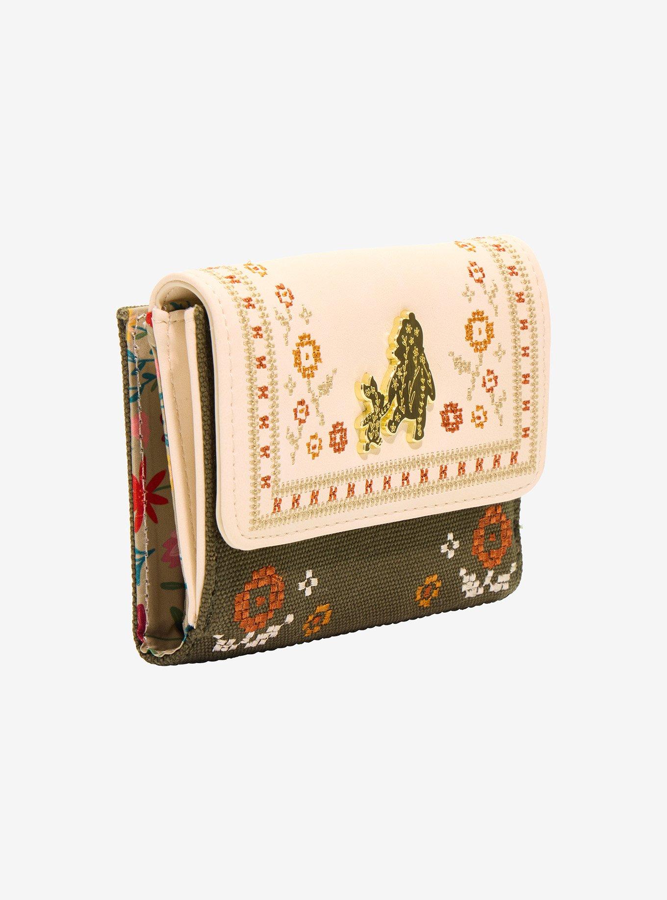 Loungefly Disney Winnie the Pooh Floral Cross Stitch Wallet - BoxLunch Exclusive, , hi-res