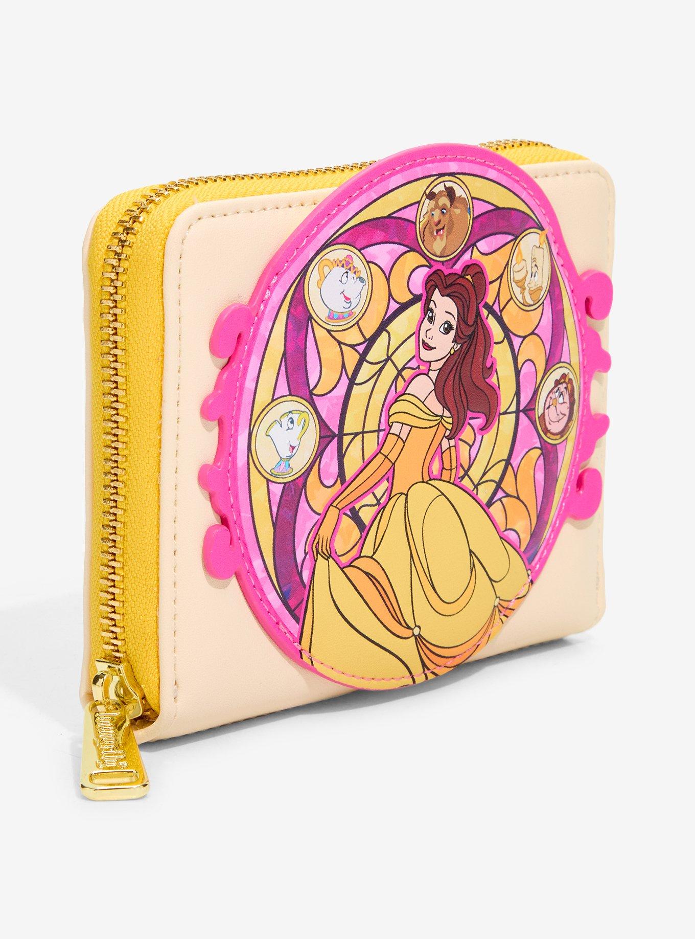Loungefly Disney Beauty and the Beast Belle Stained Glass Zip Wallet &mdash; BoxLunch Exclusive, , hi-res