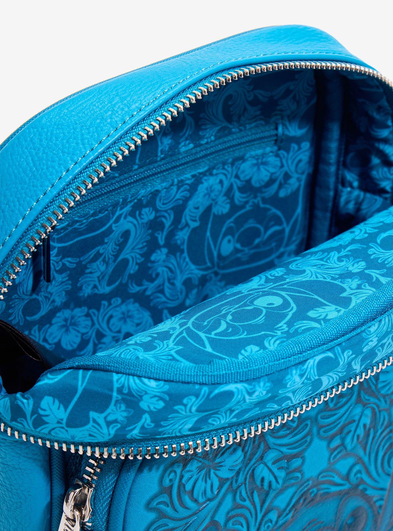Loungefly Disney Lilo & Stitch Blue Floral Embossed Crossbody Bag - BoxLunch Exclusive, , alternate - view 4