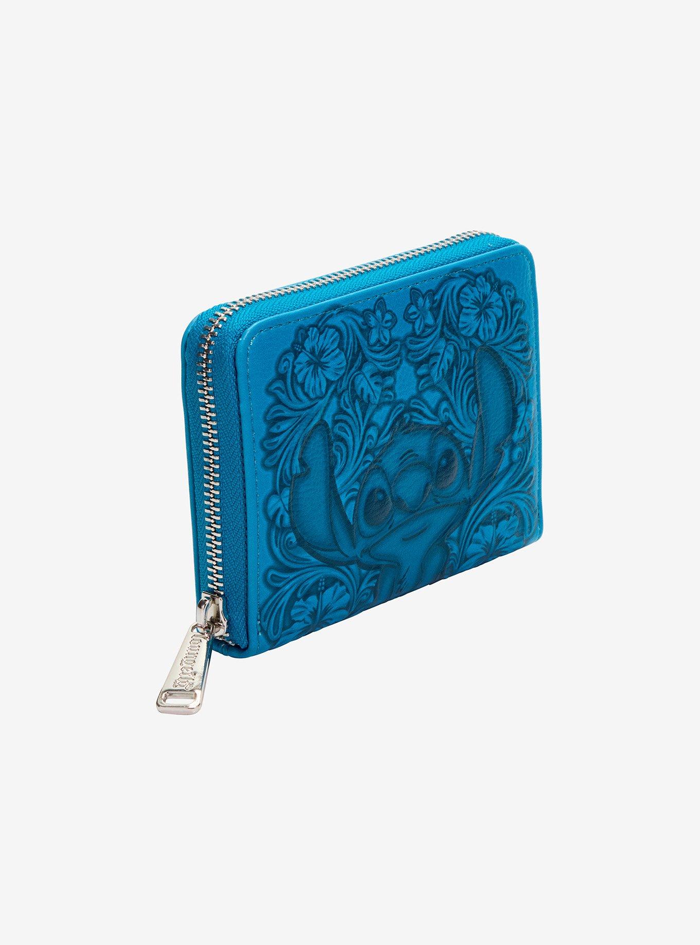 Loungefly Disney Lilo & Stitch Blue Floral Wallet - BoxLunch Exclusive, , hi-res